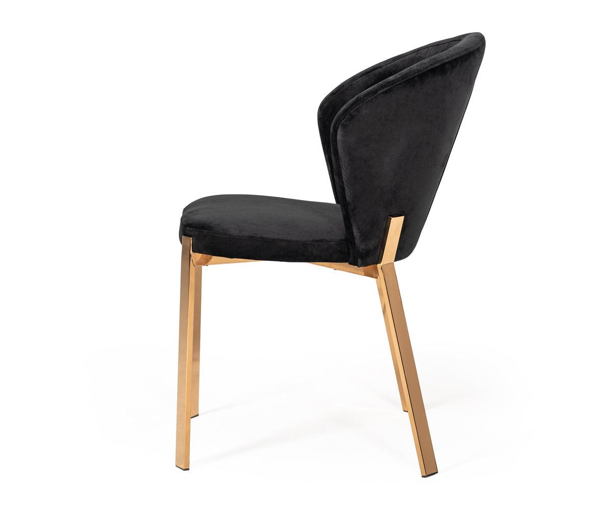 Modrest Nadia Modern Velvet Rosegold Dining Chair (Set of 2)