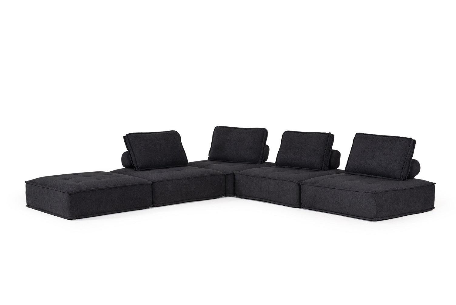 Divani Casa Nolden Modern Fabric Modular Sectional Sofa