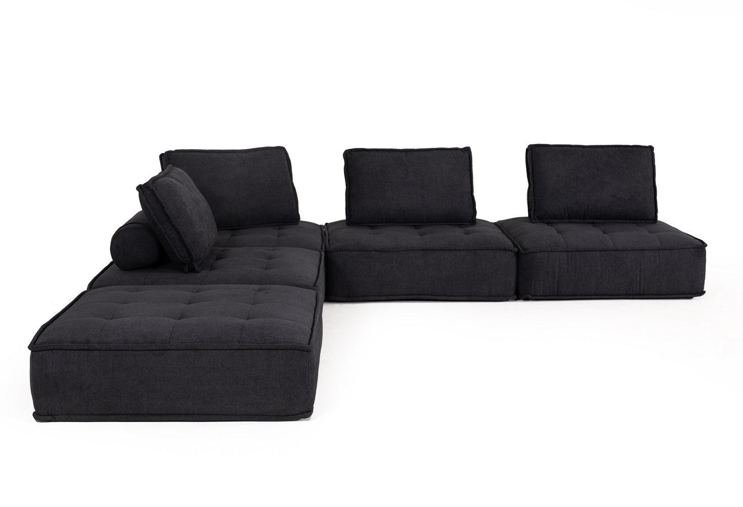 Divani Casa Nolden Modern Fabric Modular Sectional Sofa