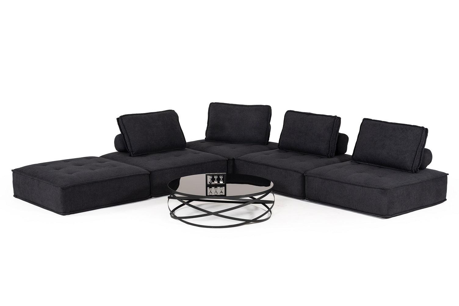 Divani Casa Nolden Modern Fabric Modular Sectional Sofa