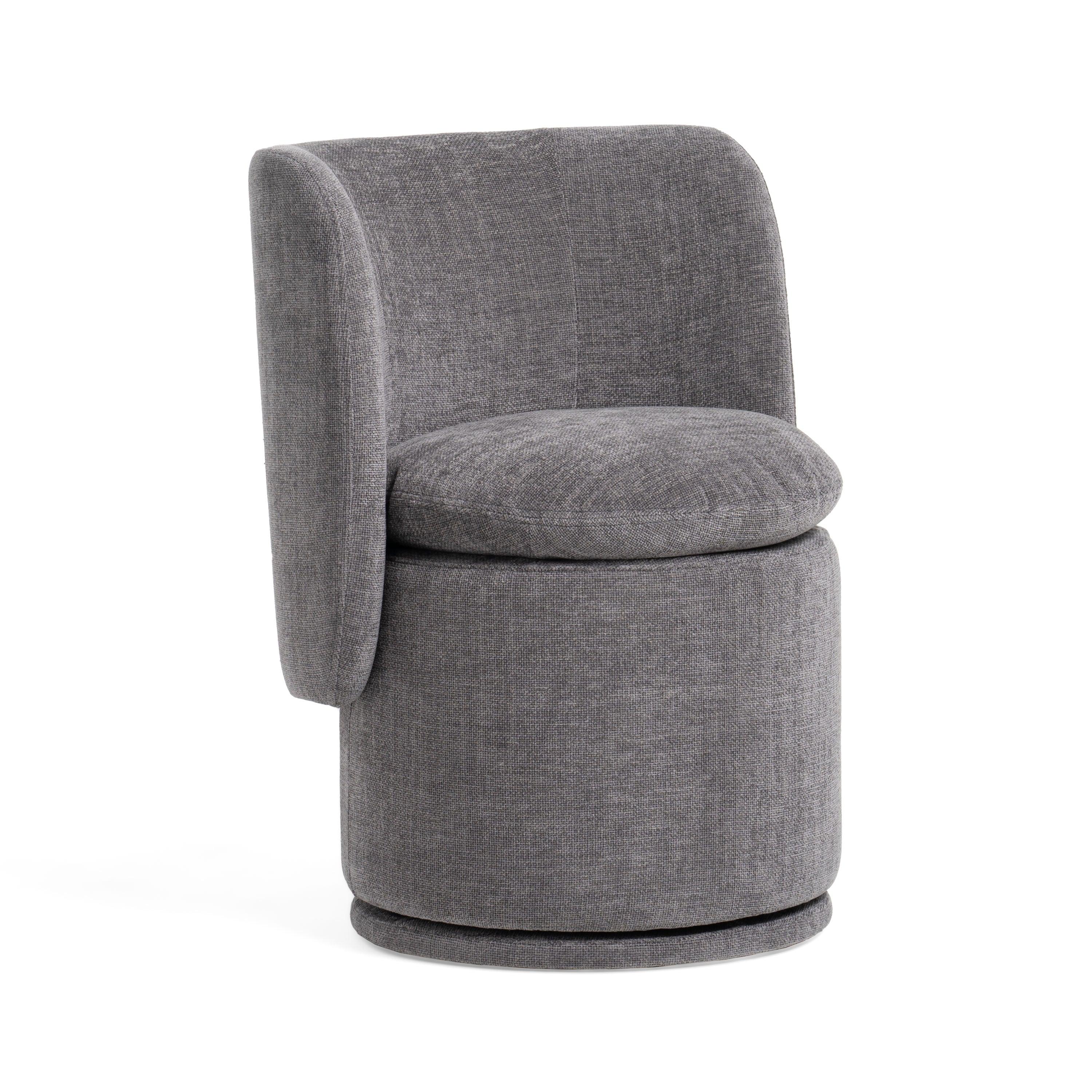 Divani Casa Norris Modern Fabric Swivel Dining Chair