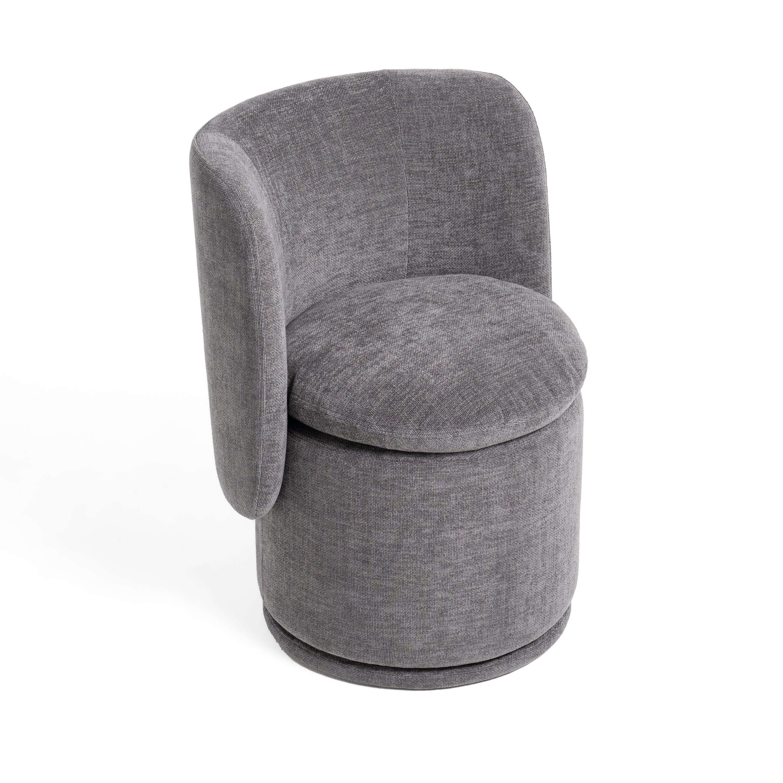 Divani Casa Norris Modern Fabric Swivel Dining Chair