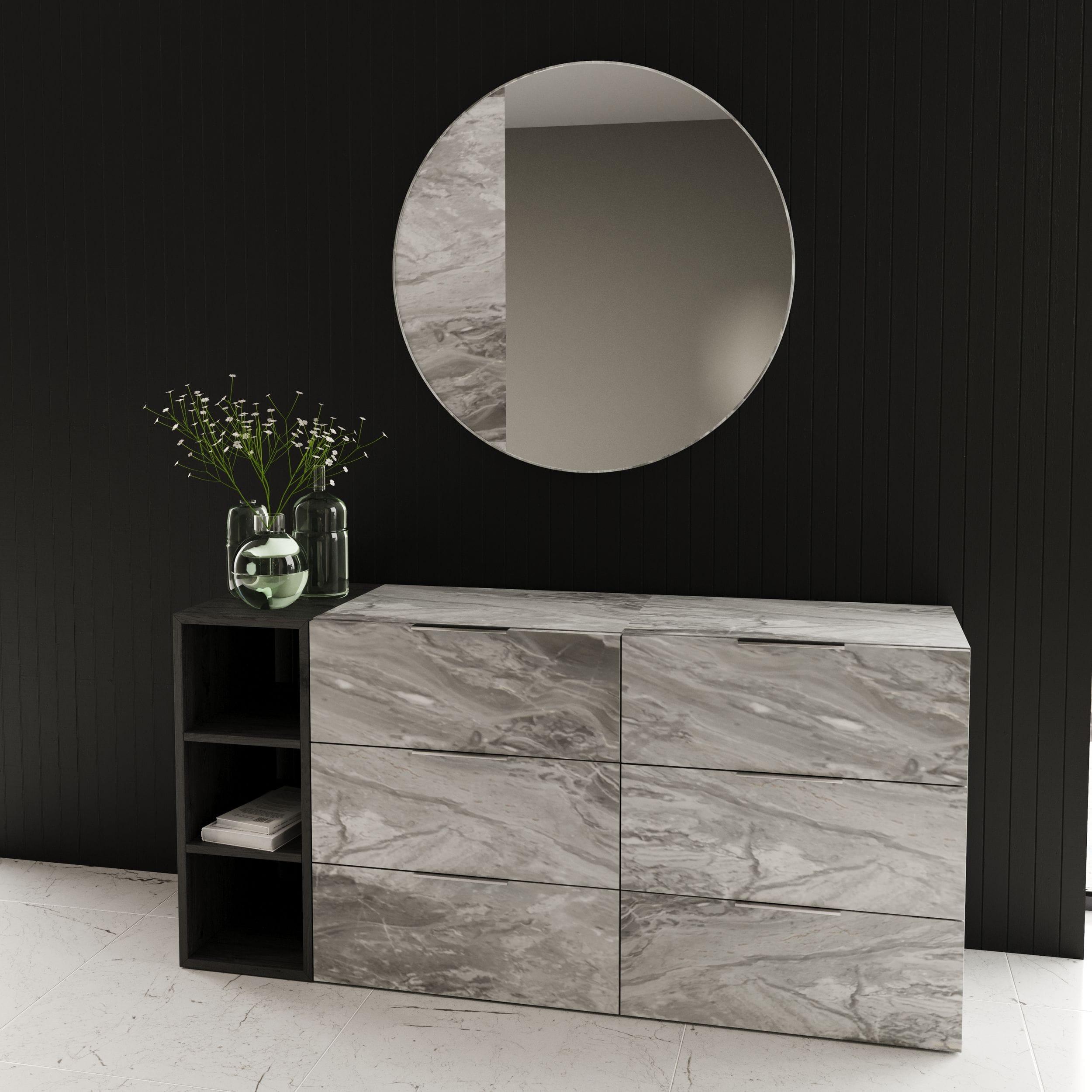 Nova Domus Maranello Modern Wash Faux Marble Dresser