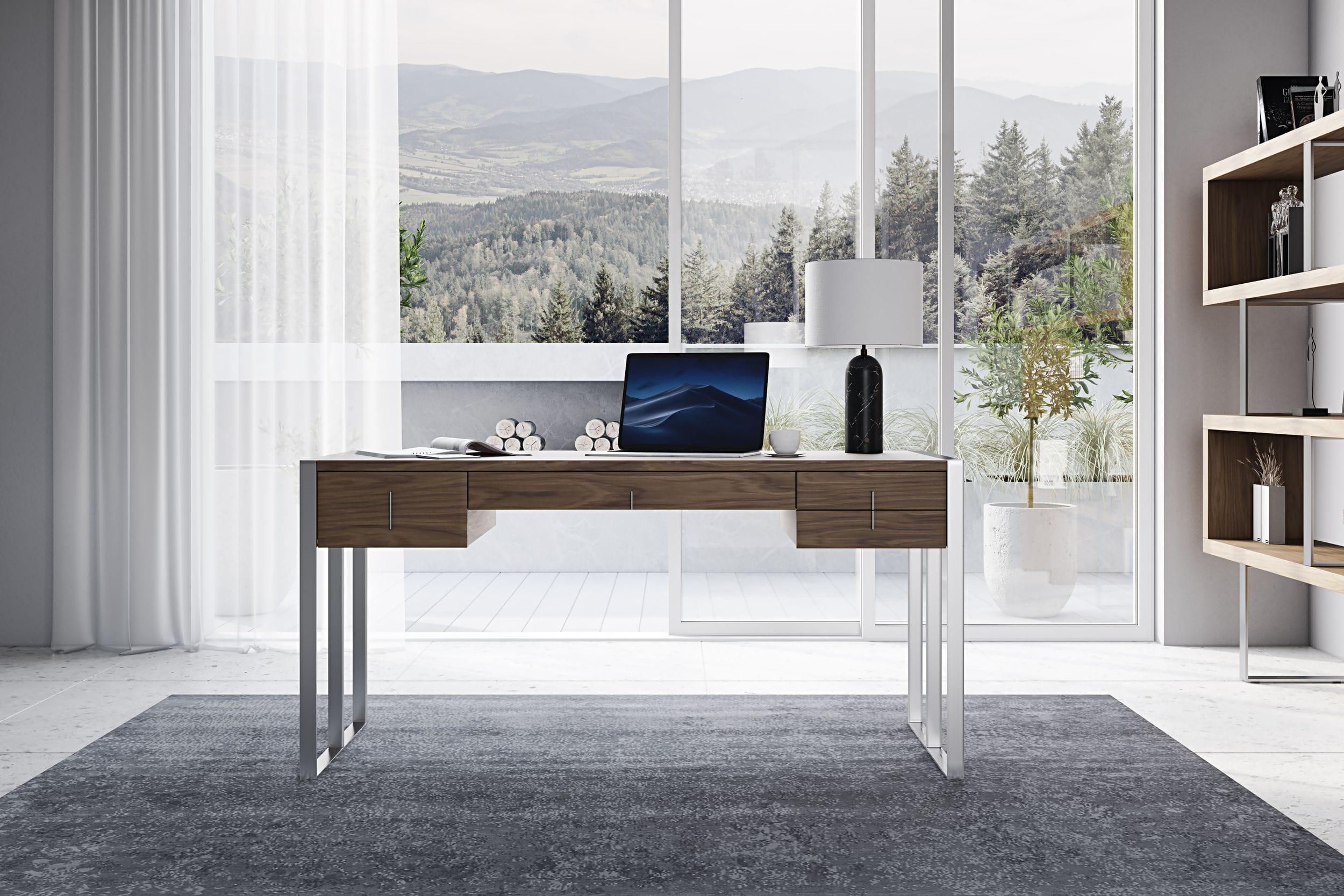 Modrest Orcutt Modern Stainless Steel Desk