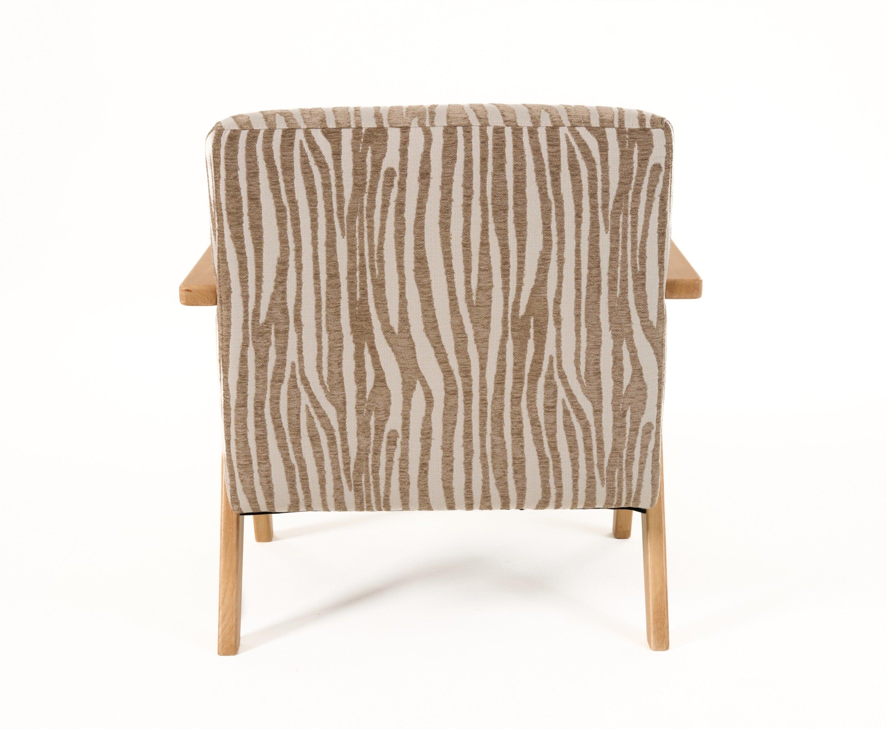 Modrest Oakhurst Modern Pattern Wood Accent Chair