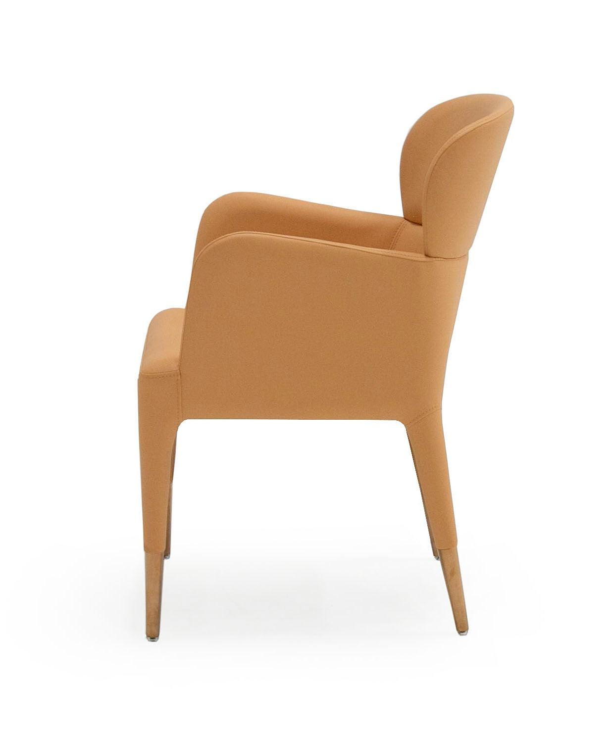 Modrest Ogden Modern Peach Rosegold Dining Armchair