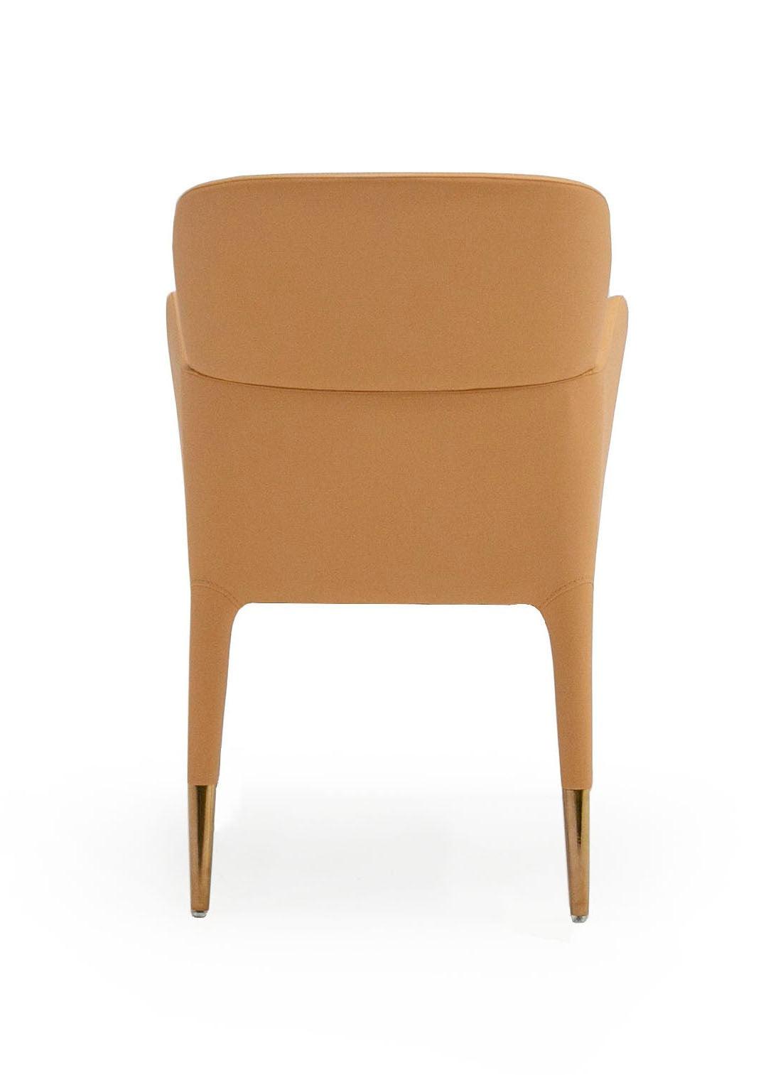 Modrest Ogden Modern Peach Rosegold Dining Armchair