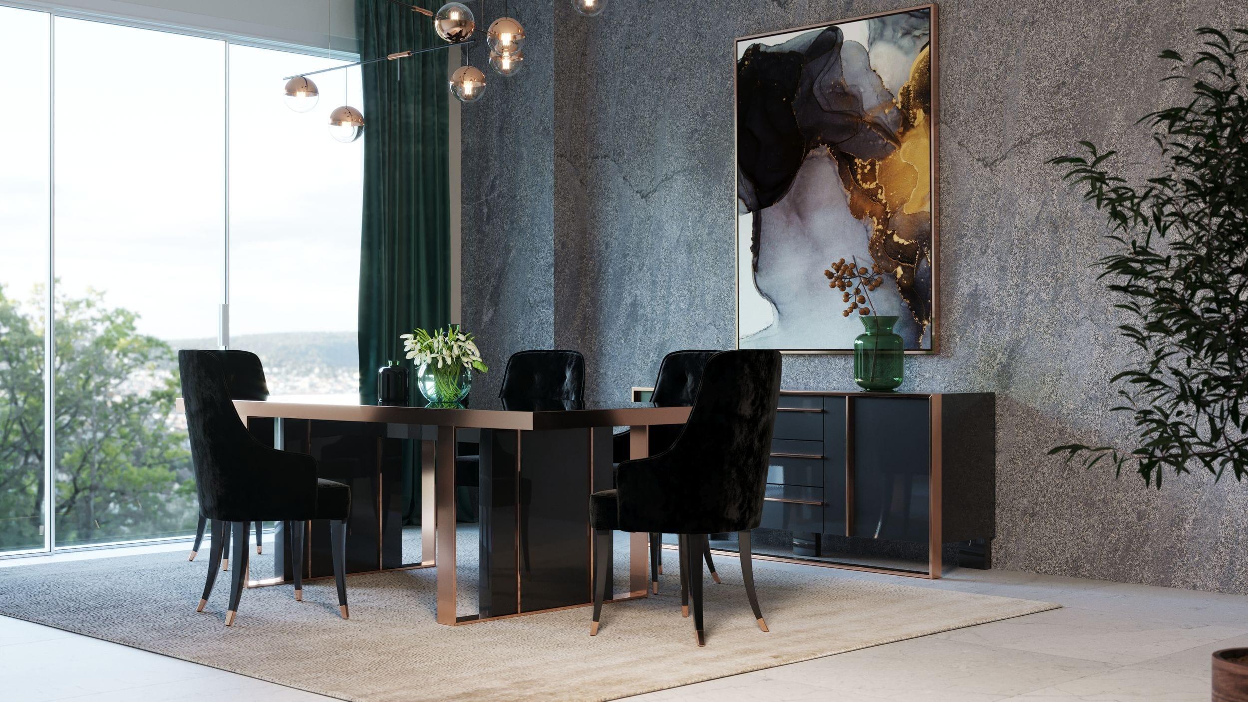 Nova Domus Cartier Modern Rosegold Dining Table