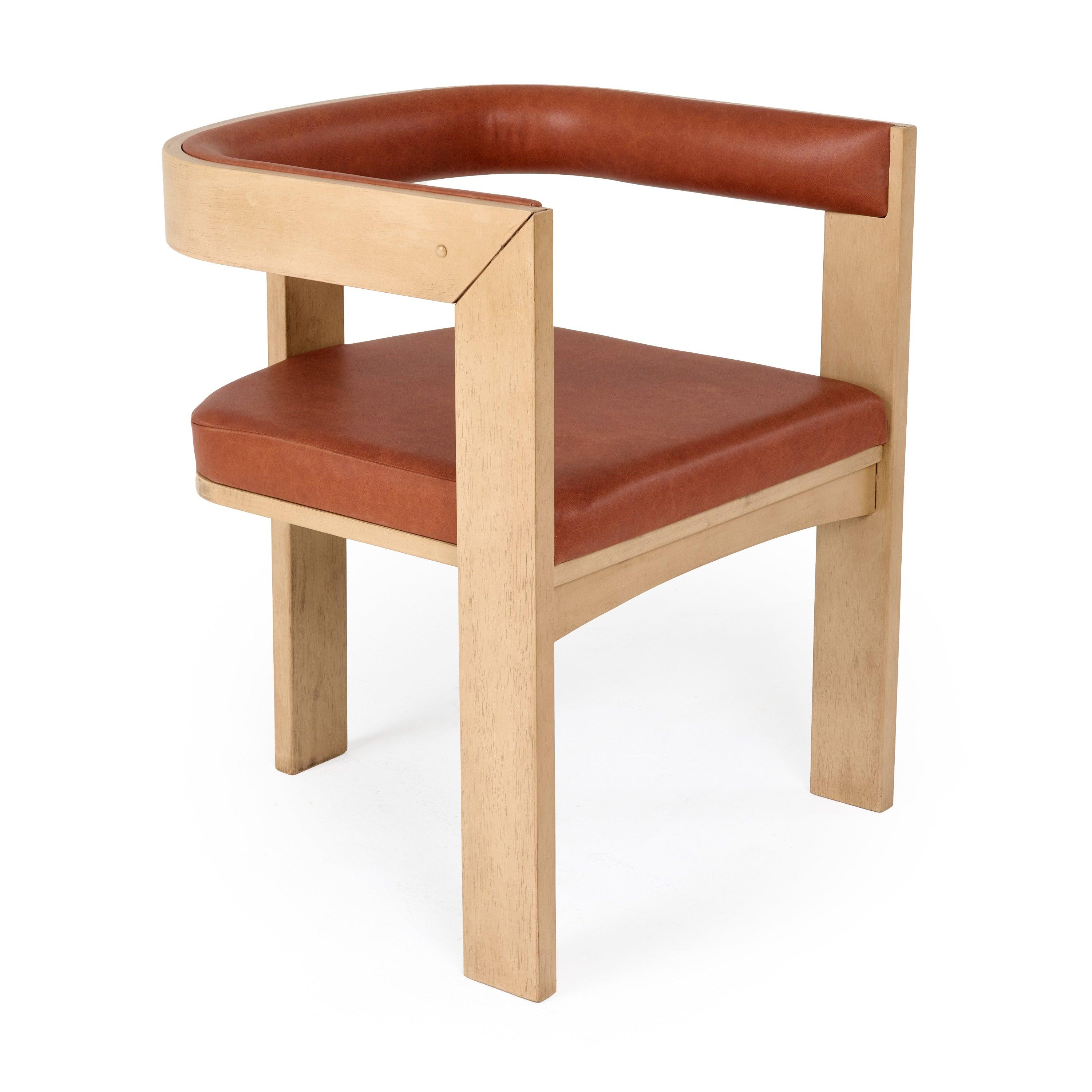 Nova Domus Oshana Modern Rust Leatherette Dining Chair