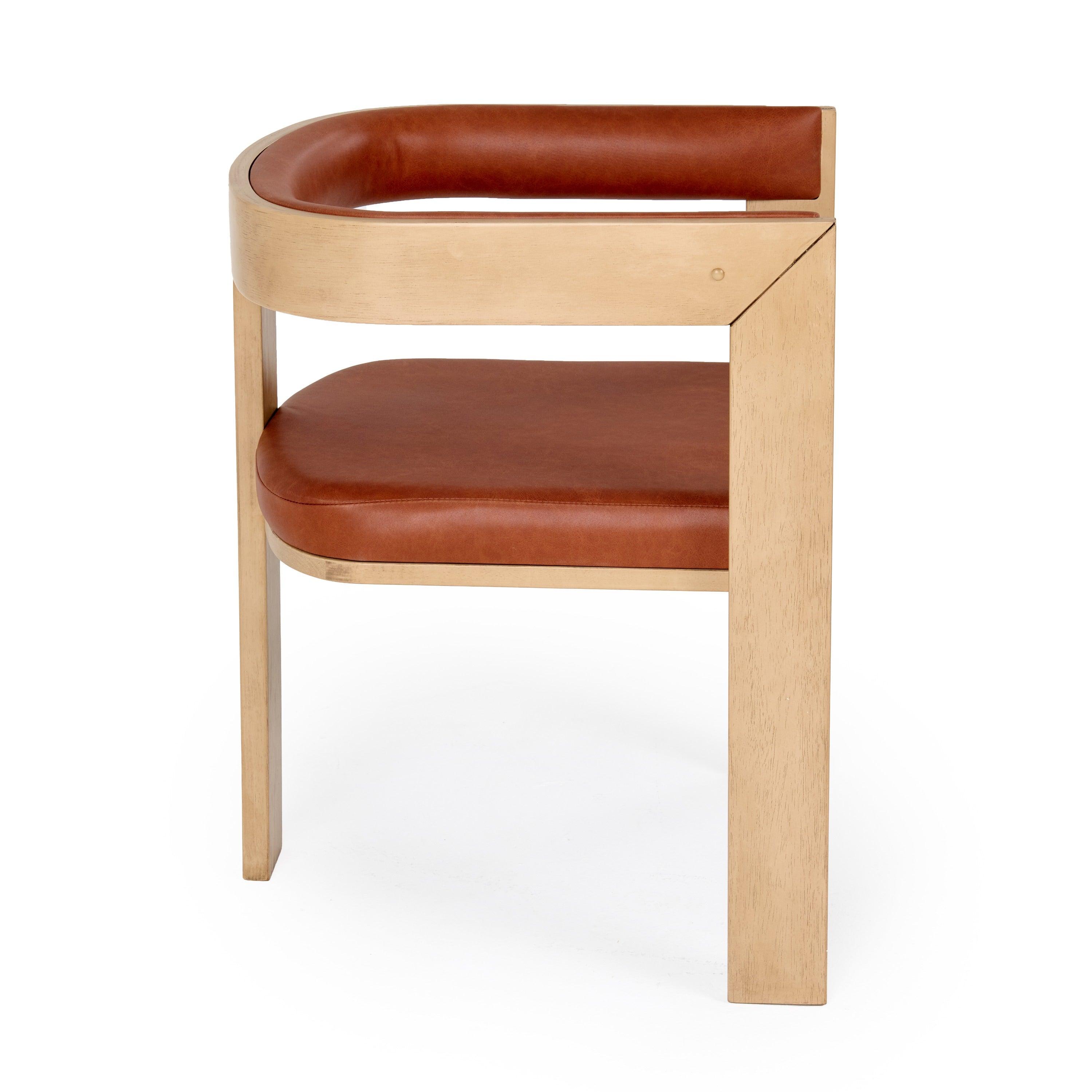 Nova Domus Oshana Modern Rust Leatherette Dining Chair