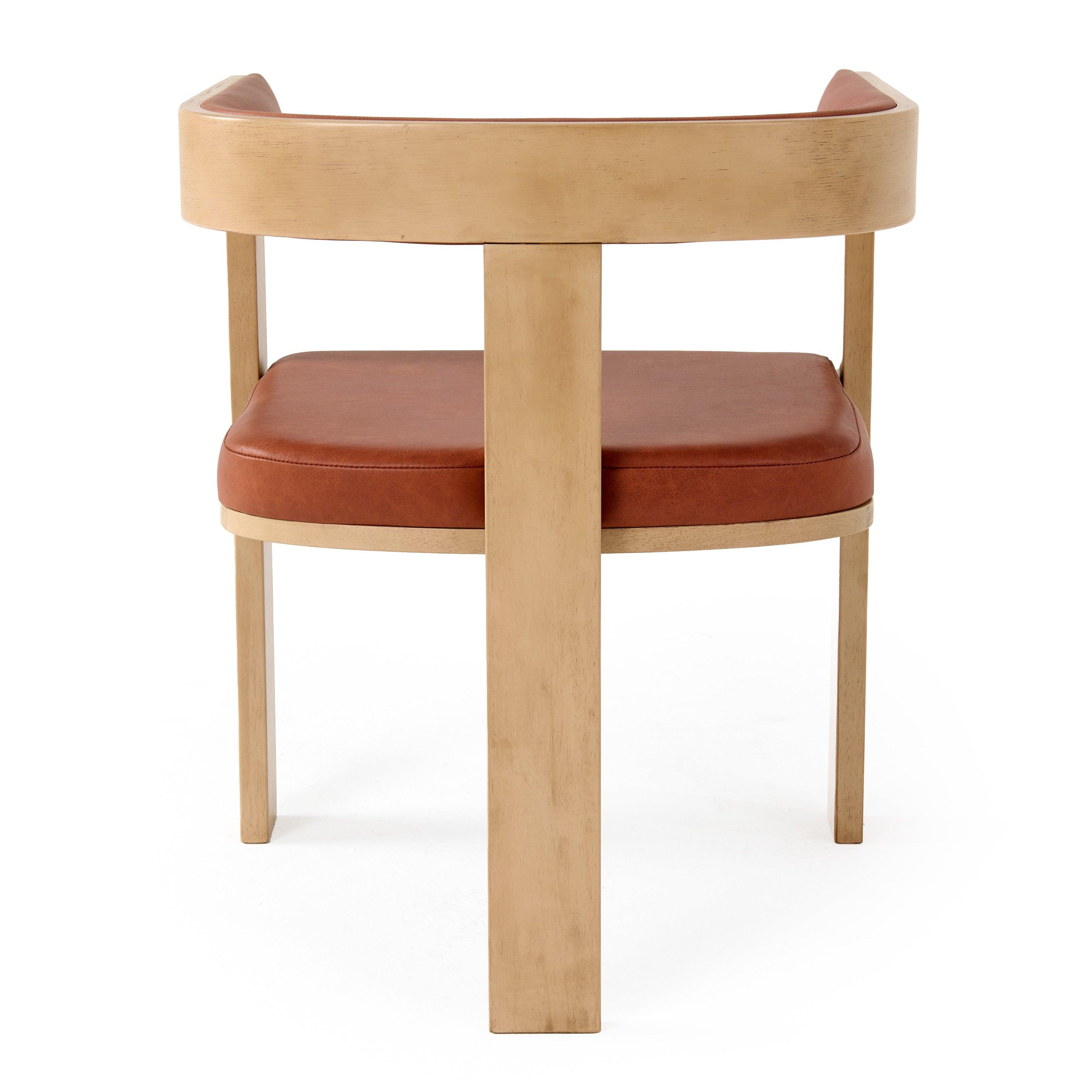 Nova Domus Oshana Modern Rust Leatherette Dining Chair