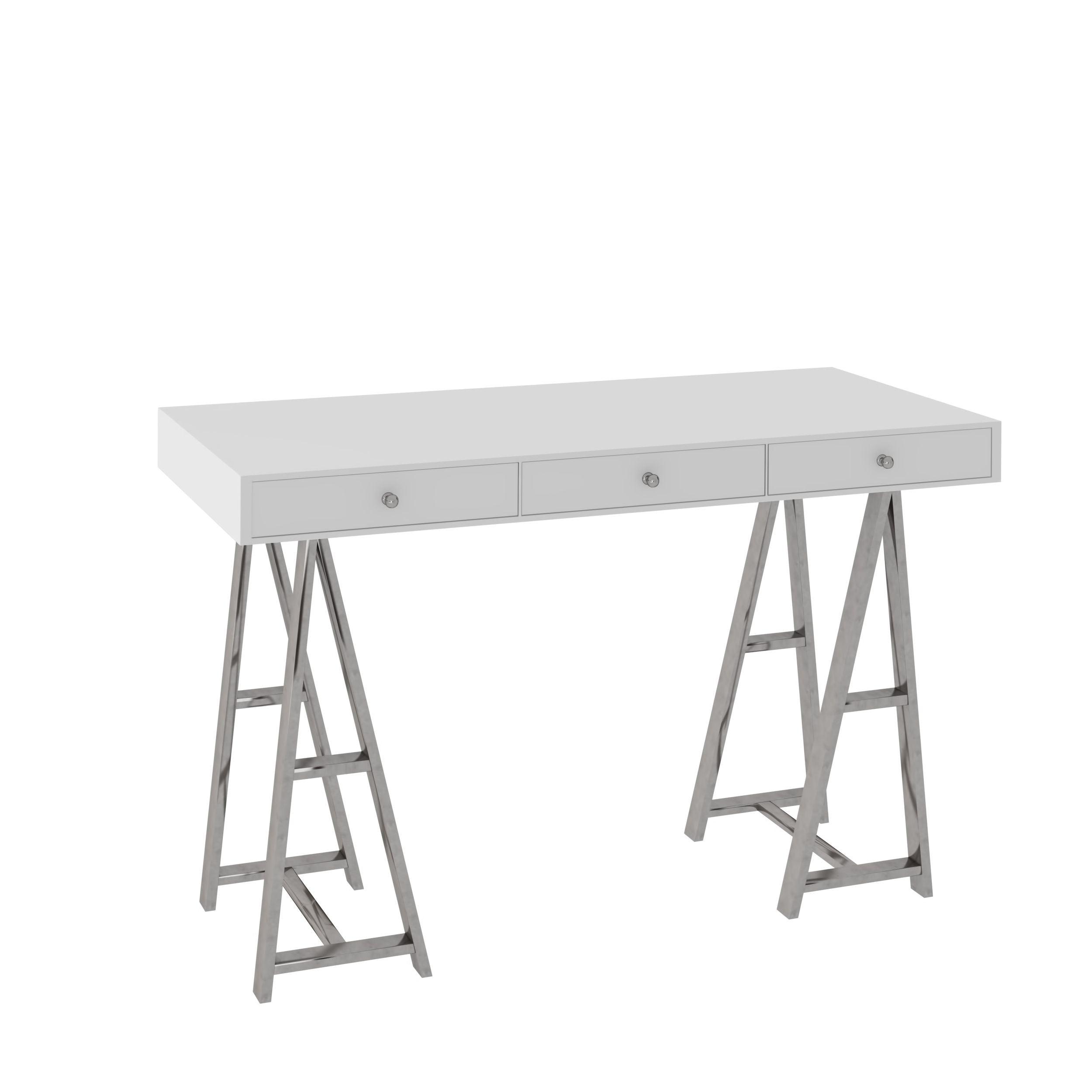 Modrest Ostrow Stainless Steel Desk