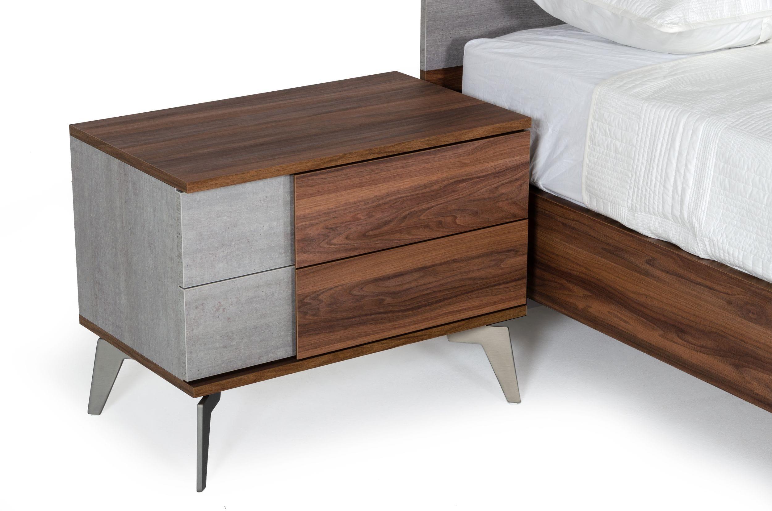 Nova Domus Palermo Modern Italian Faux Concrete Nightstand