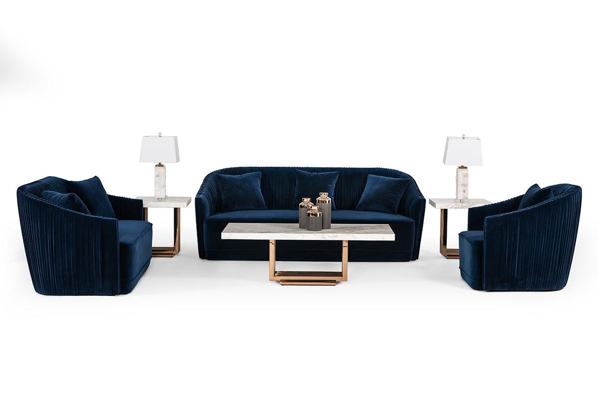 Divani Casa Palomar Modern Velvet Sofa