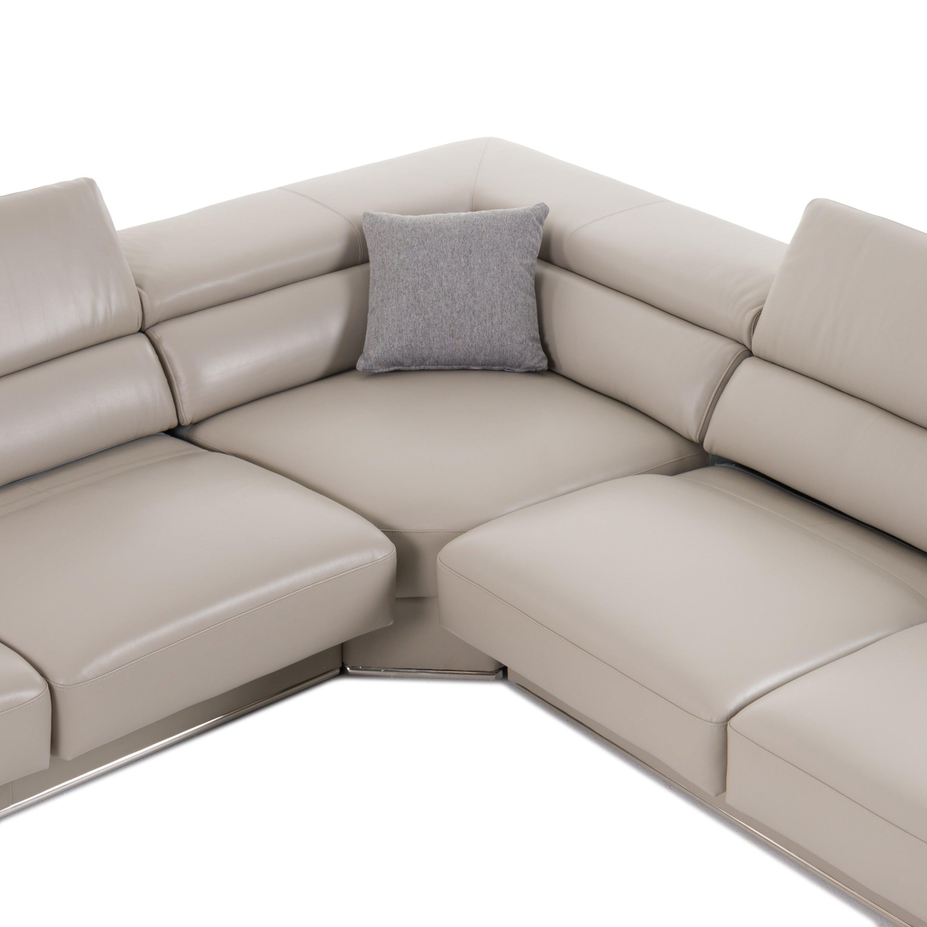 Divani Casa Pella Modern Italian Leather U Shaped Sectional Sofa