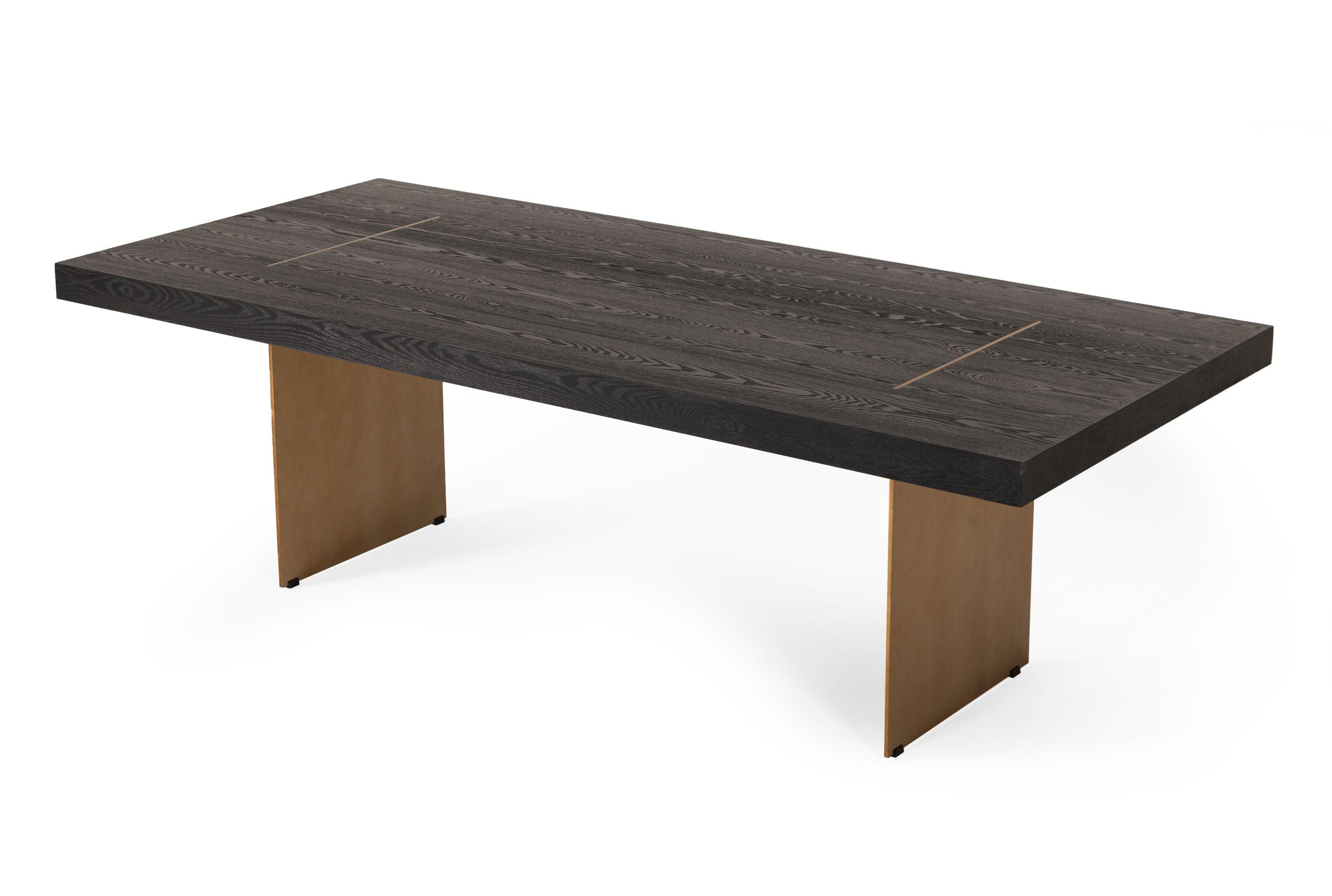 Modrest Perret Large Glam Ash Brushed Dining Table