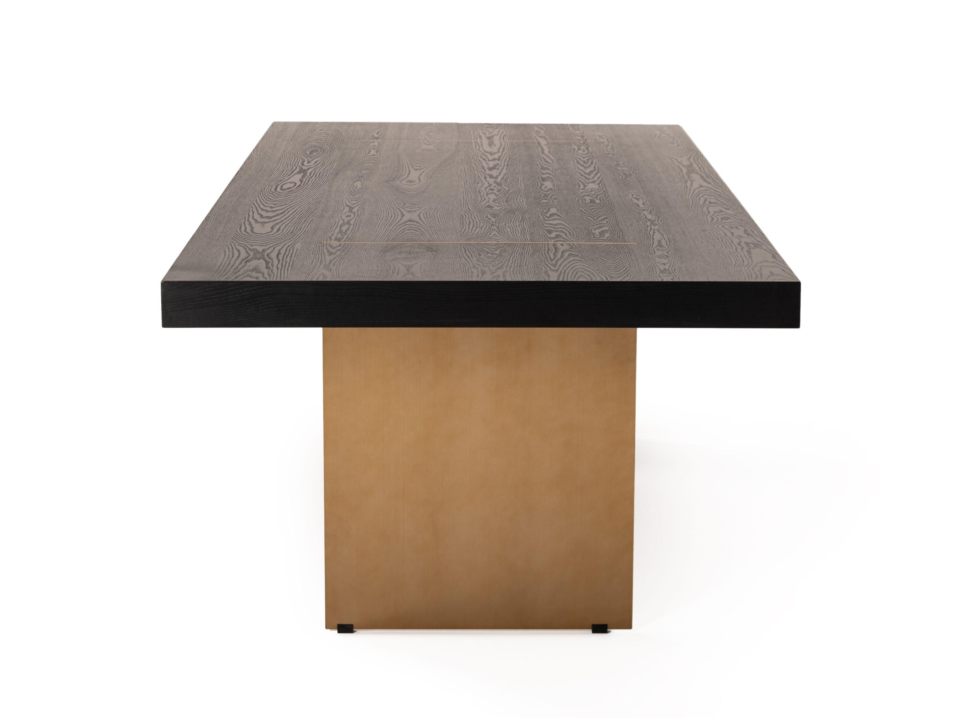 Modrest Perret Large Glam Ash Brushed Dining Table