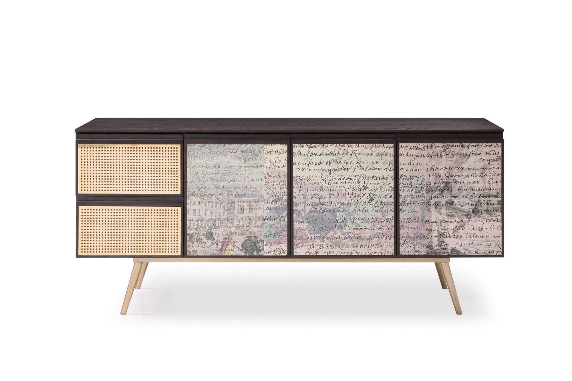 Modrest Phelan Modern Smoked Ash Buffet