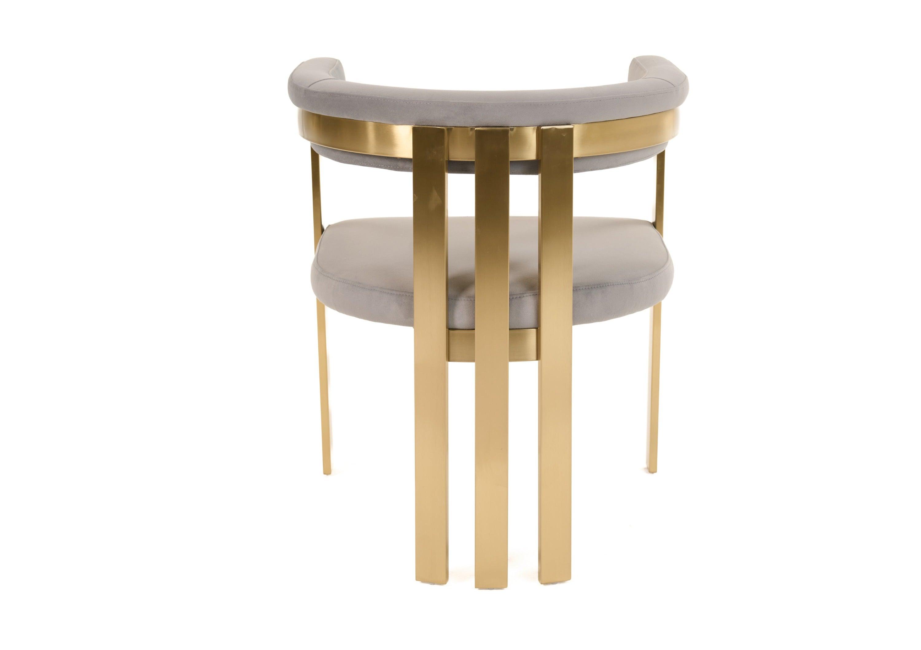 Modrest Pontiac Modern Velvet Champagne Dining Chair