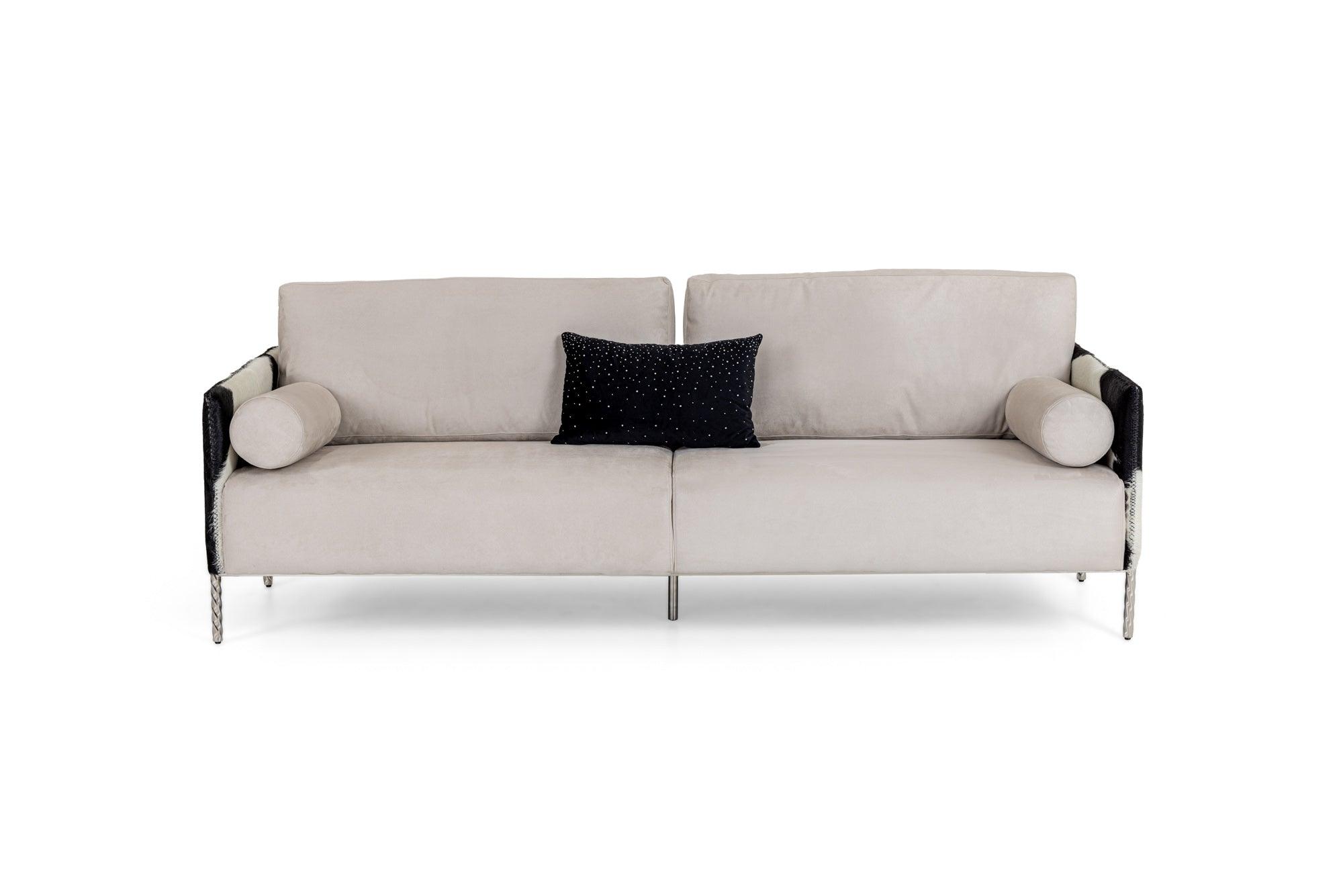 Divani Casa Pueblo Modern Cowhide Sofa