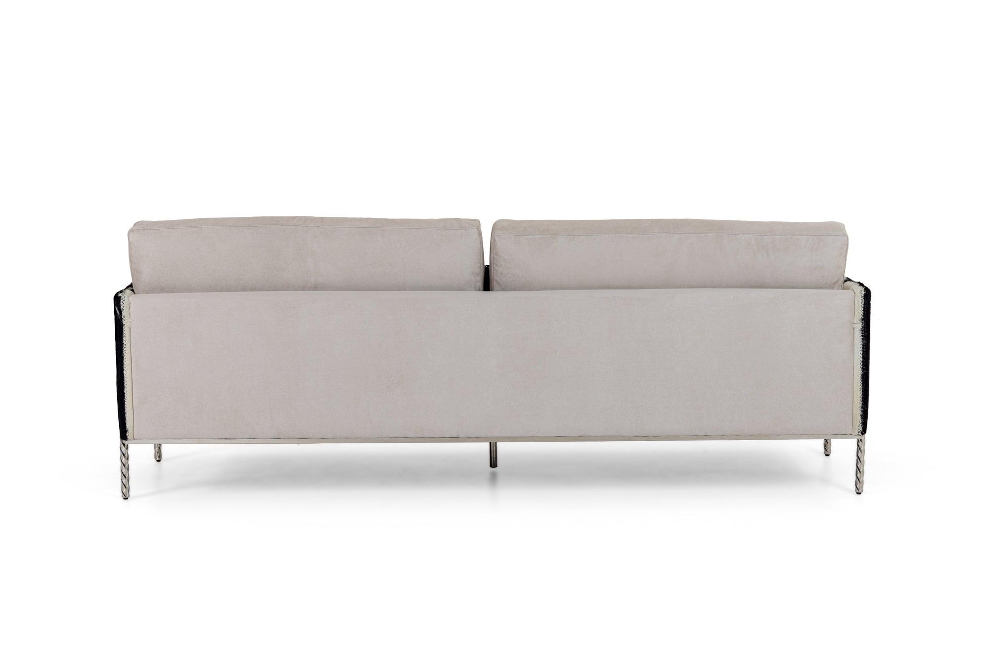 Divani Casa Pueblo Modern Cowhide Sofa