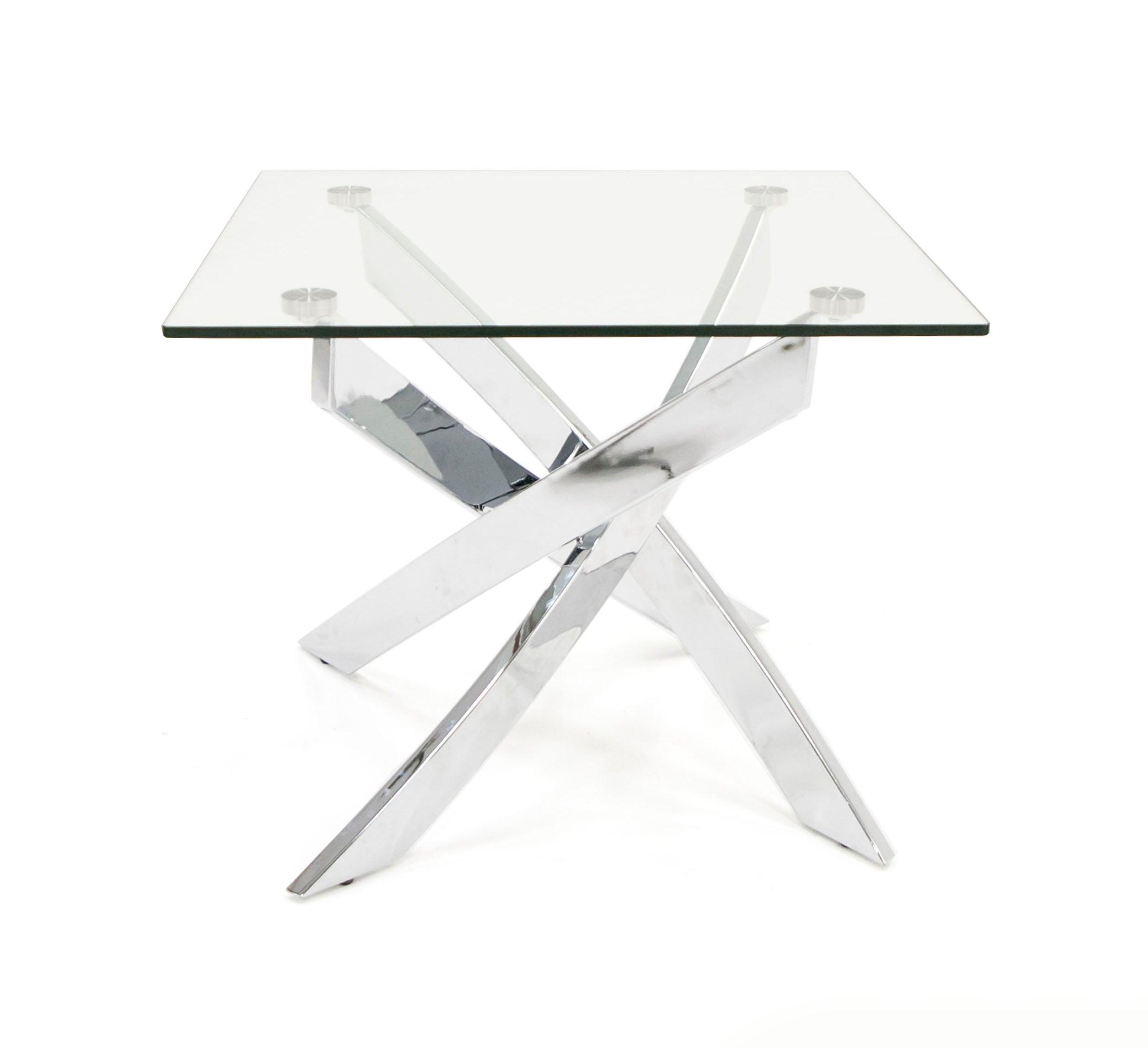 Modrest Pyrite Modern Glass End Table