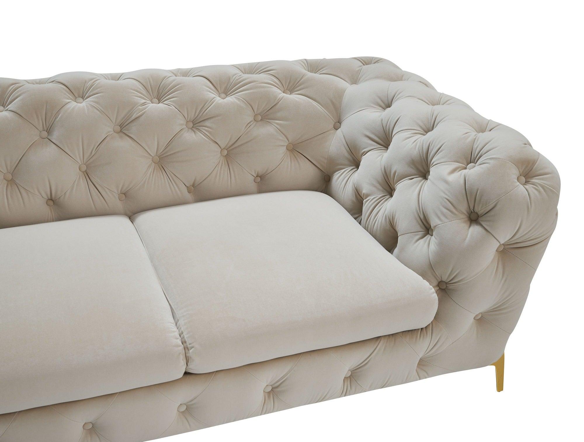 Divani Casa Quincey Transitional Velvet Loveseat