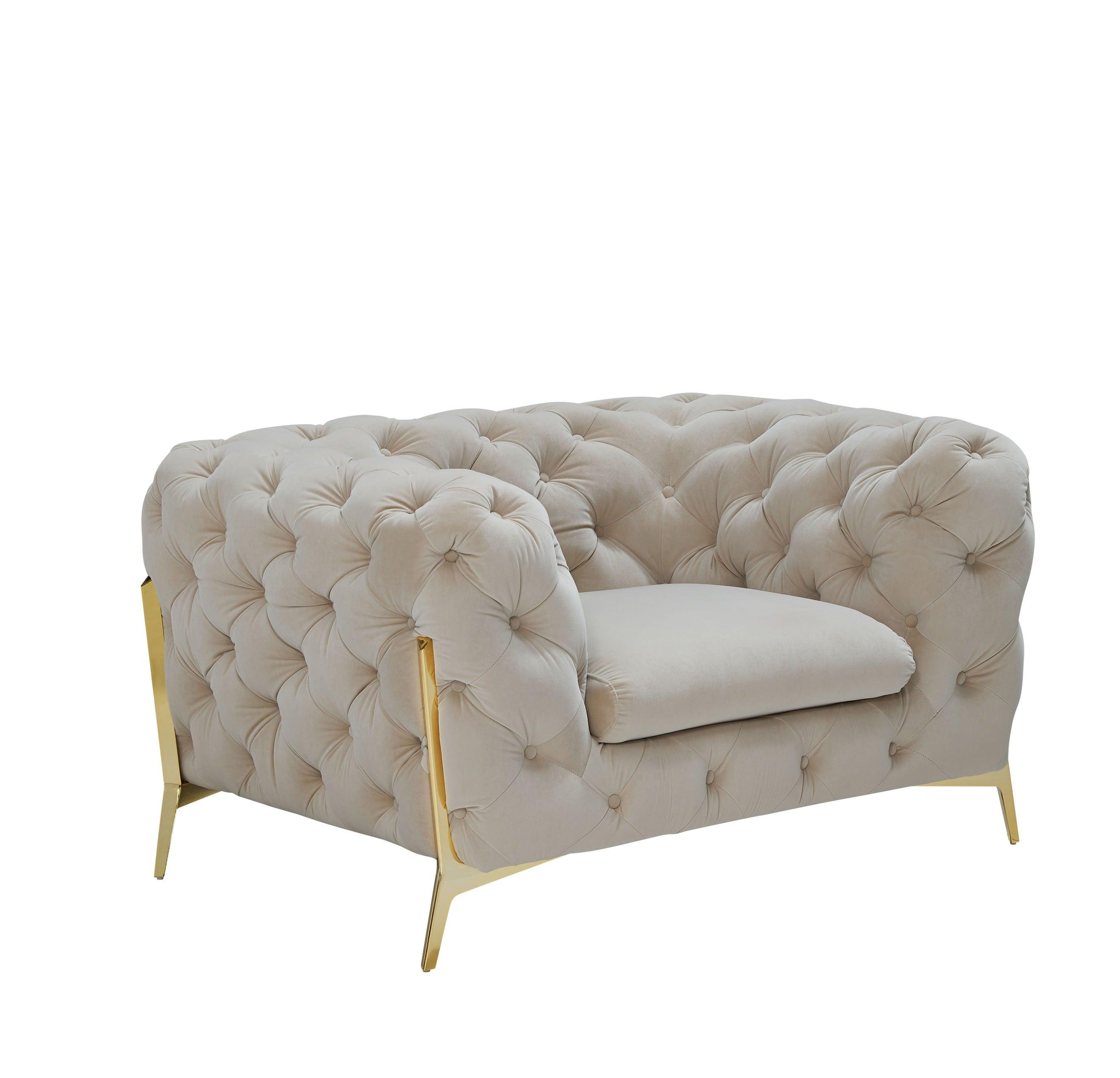 Divani Casa Quincey Transitional Velvet Chair