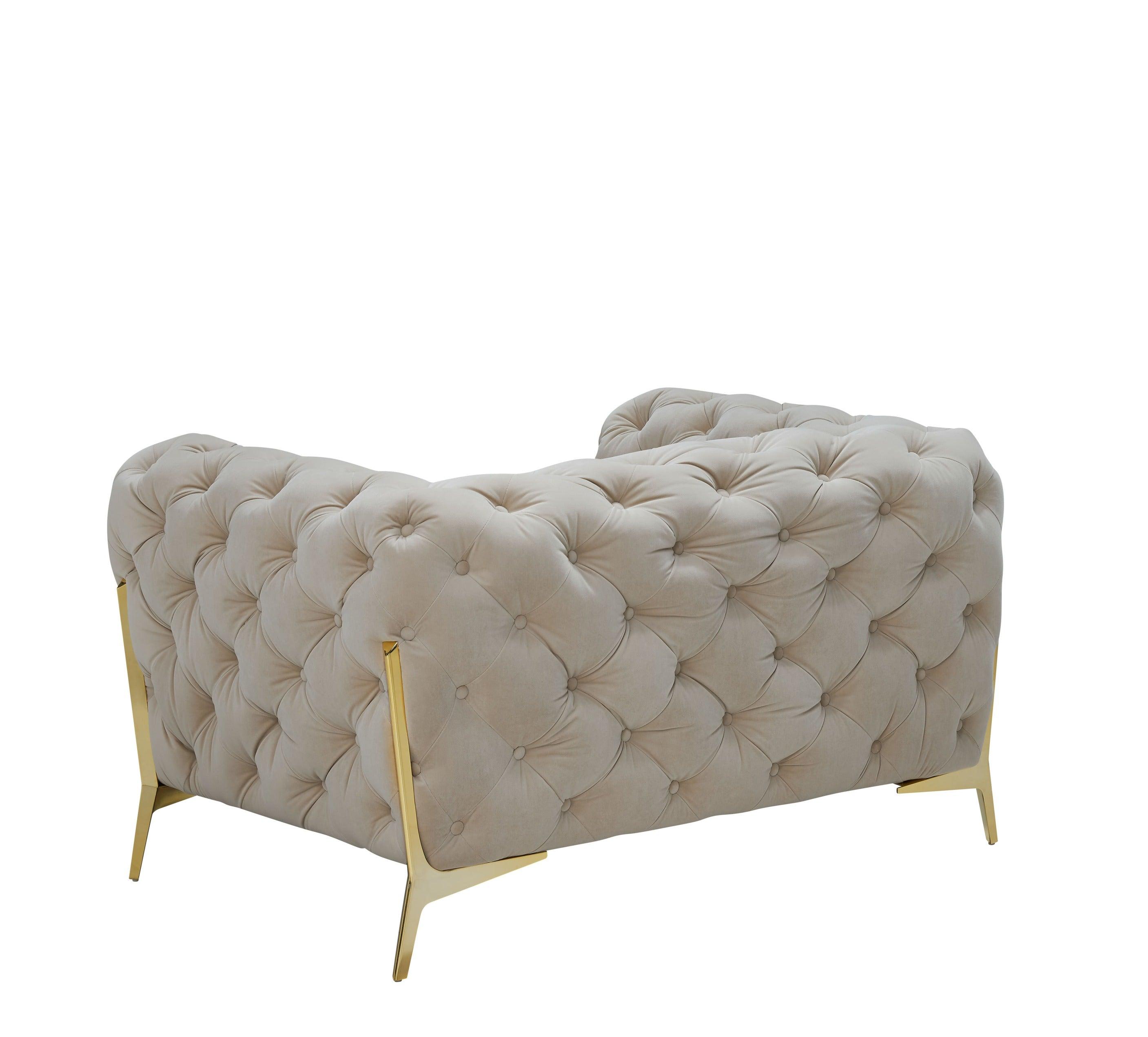 Divani Casa Quincey Transitional Velvet Chair