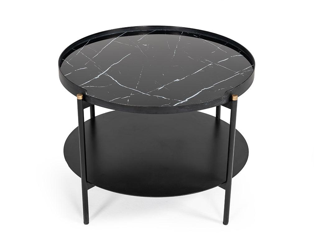 Modrest Randal Modern Round Metal Coffee Table