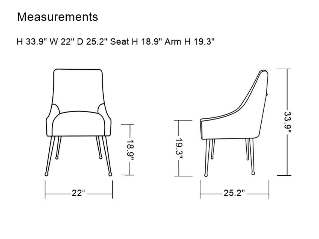 Modrest Castana Modern Velvet Dining Chair (Set of 2)