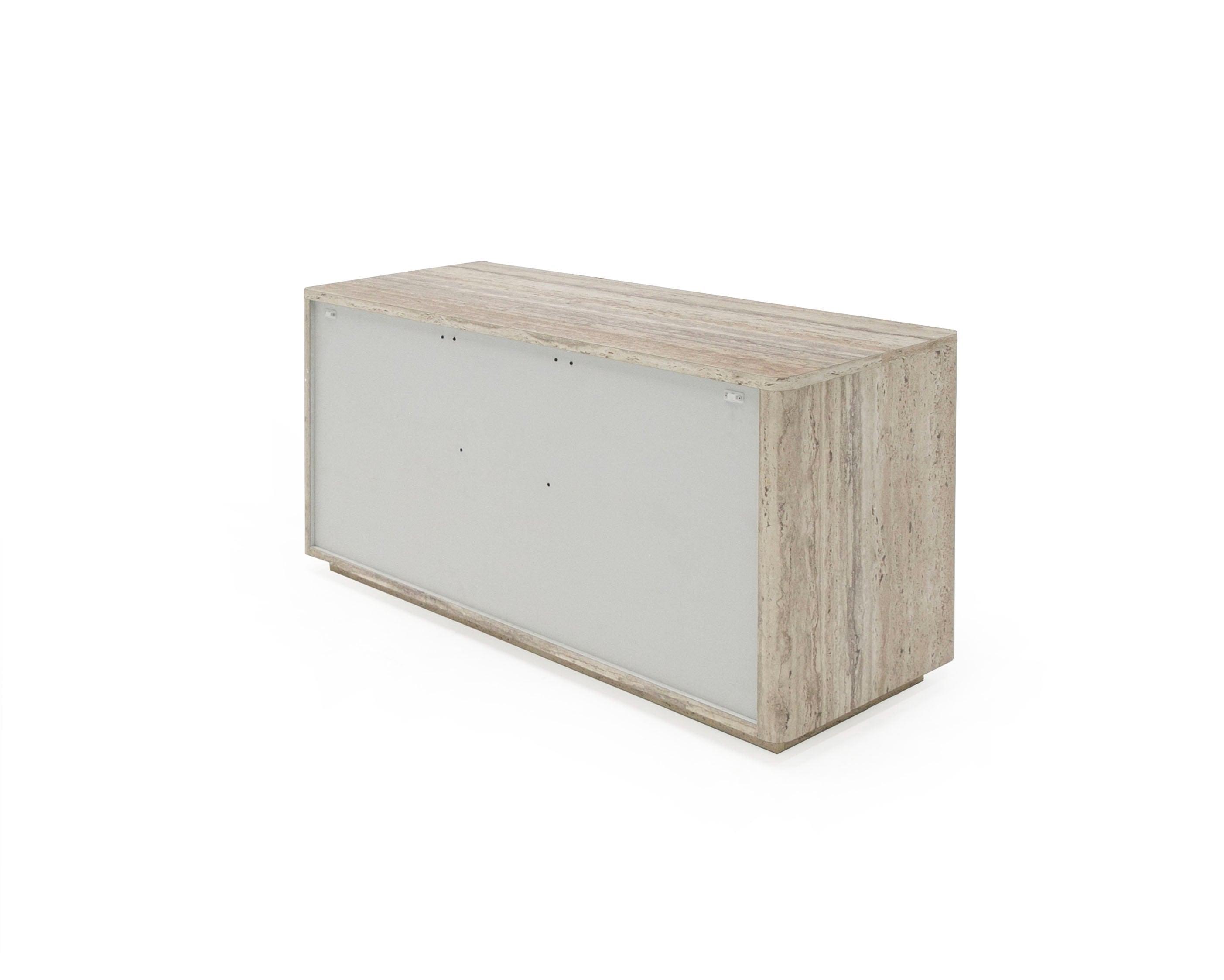 Nova Domus Roma Modern Faux Travertine File Cabinet