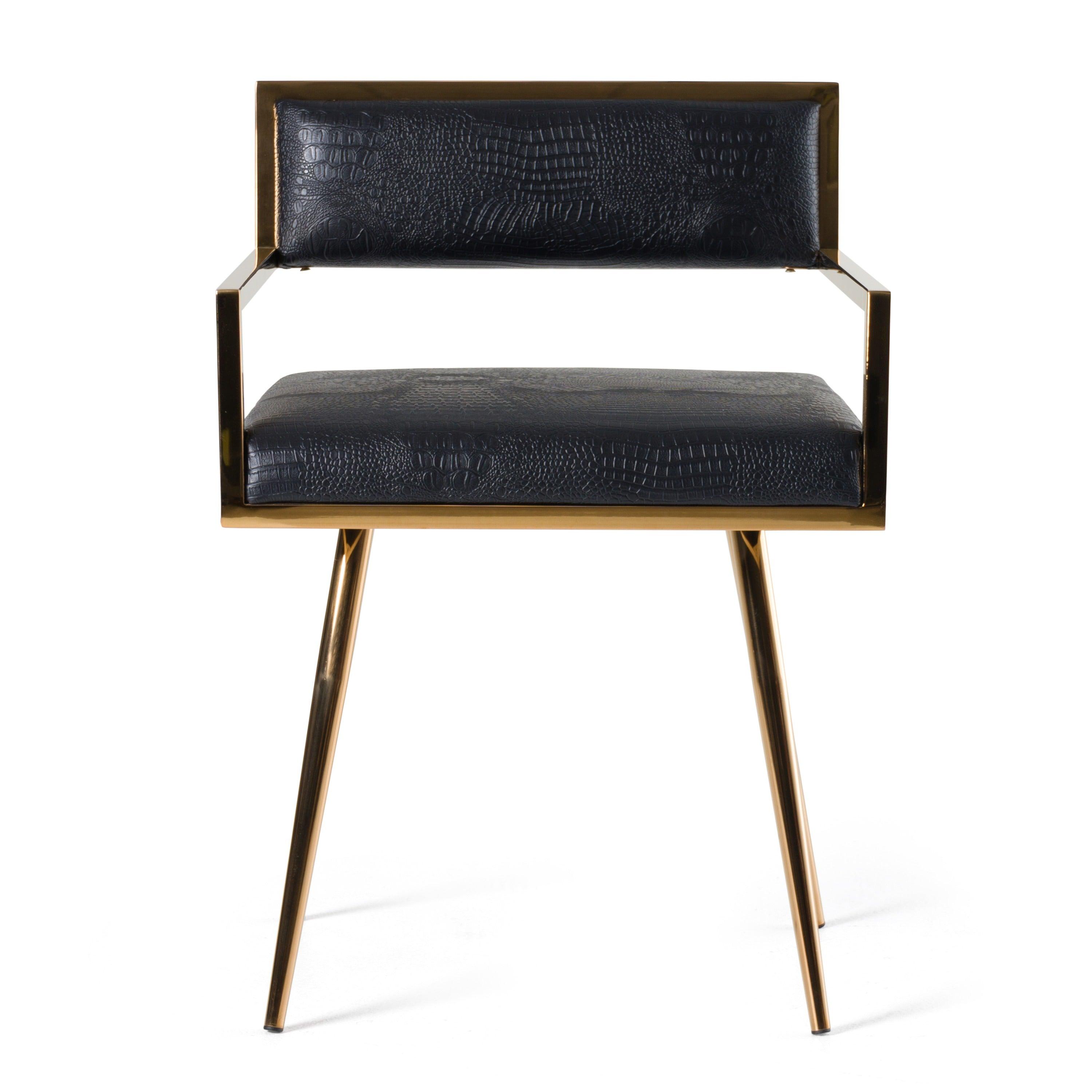 Modrest Rosario Modern Rosegold Dining Chair