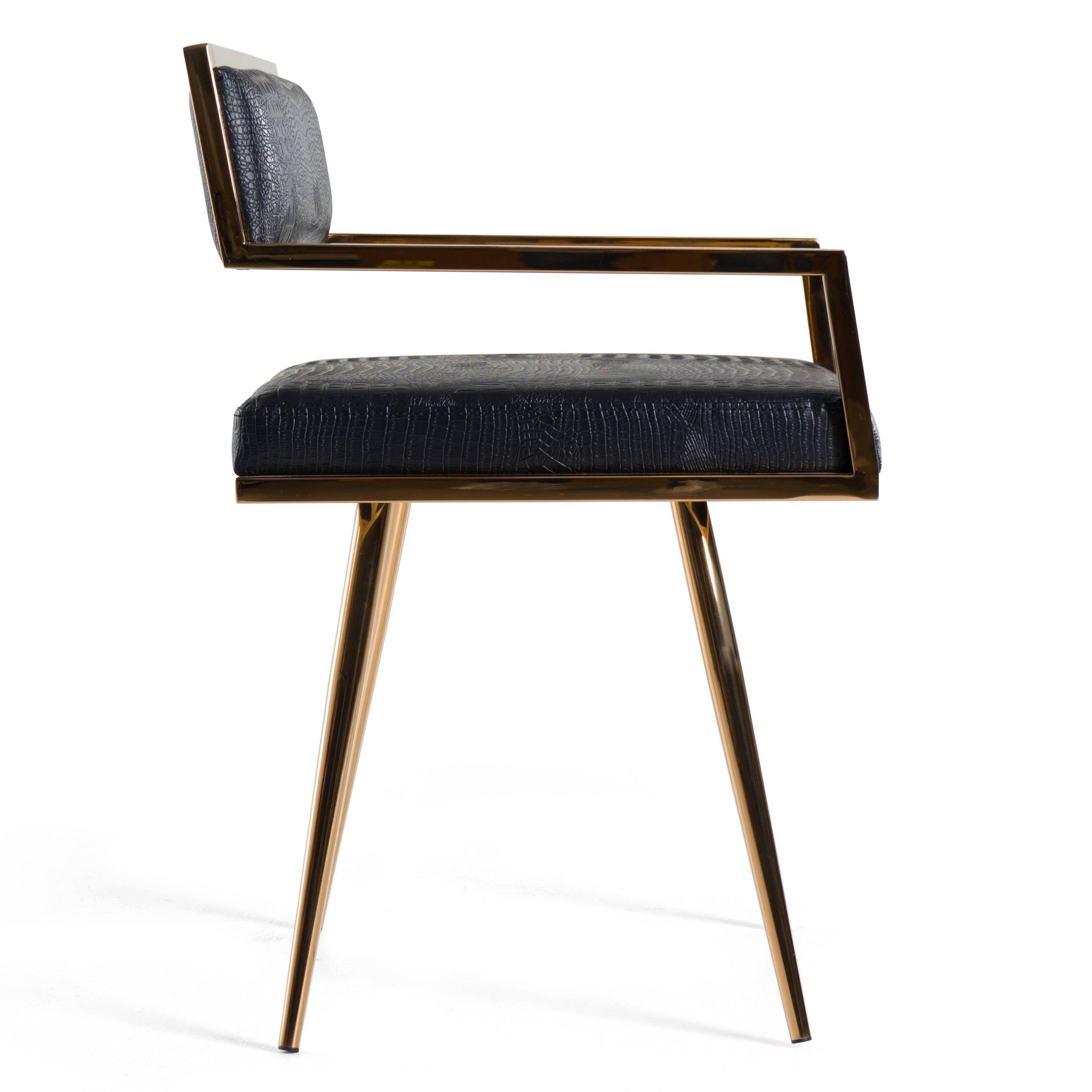 Modrest Rosario Modern Rosegold Dining Chair