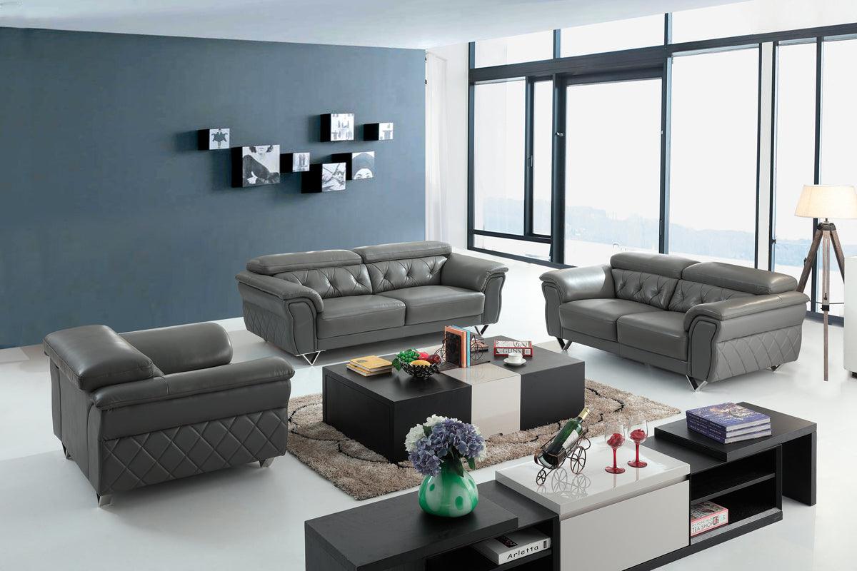 Divani Casa Perry Modern Leather Sofa Set