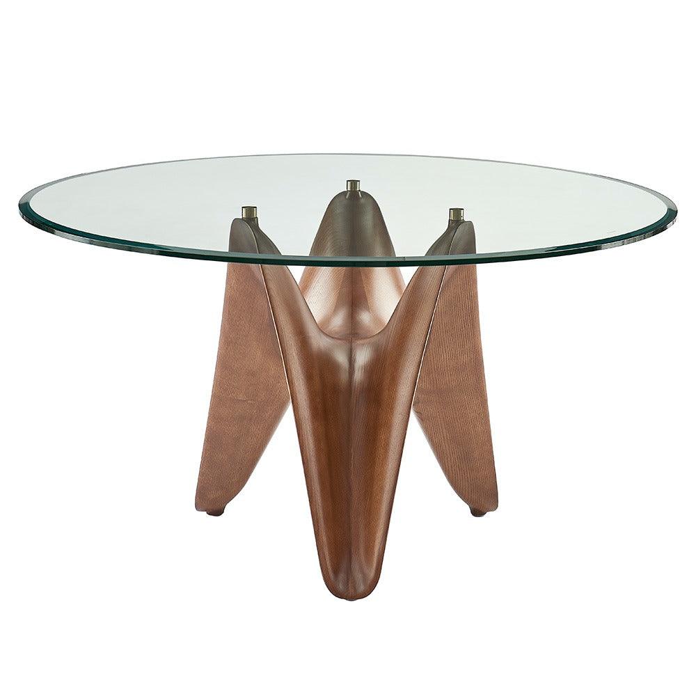 Modrest Seguin Round Glass Dining Table