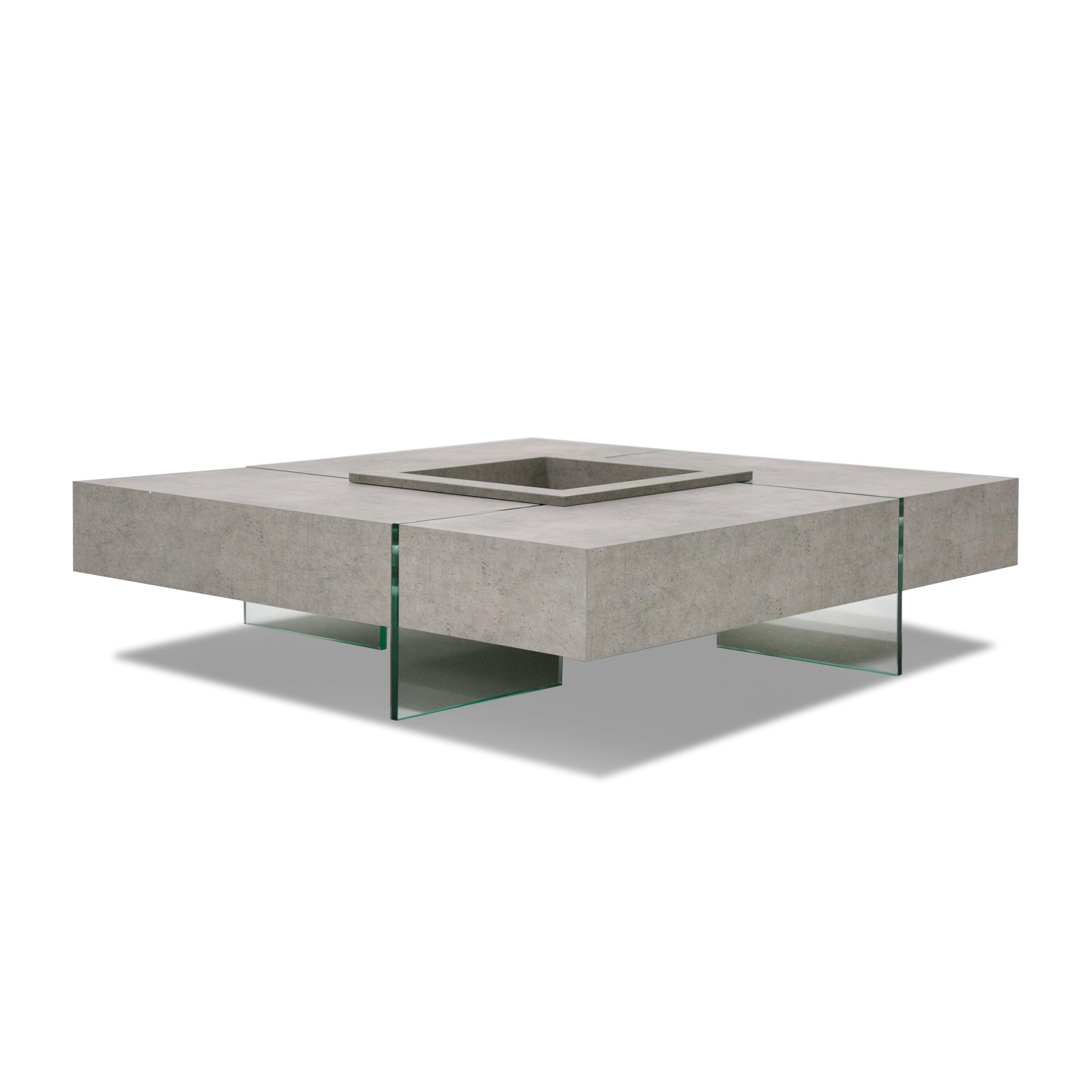 Modrest Shauna Modern Faux Concrete Floating Coffee Table