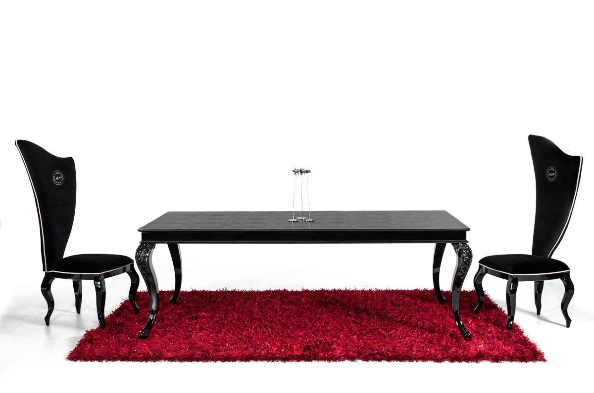 AX Sovereign Transitional Crocodile Dining Table w/ Gloss Legs