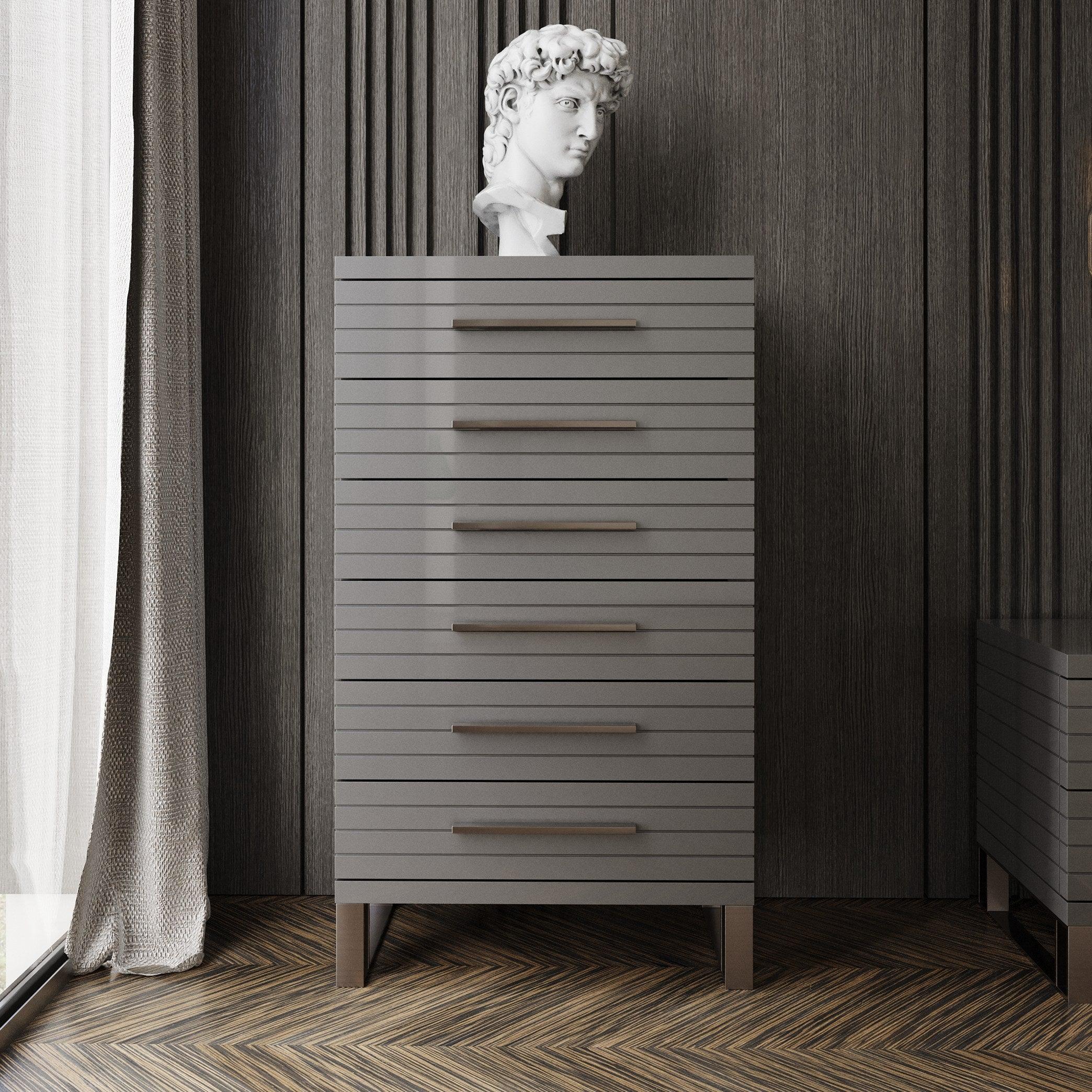 Modrest Splendor High Gloss Slatted Chest