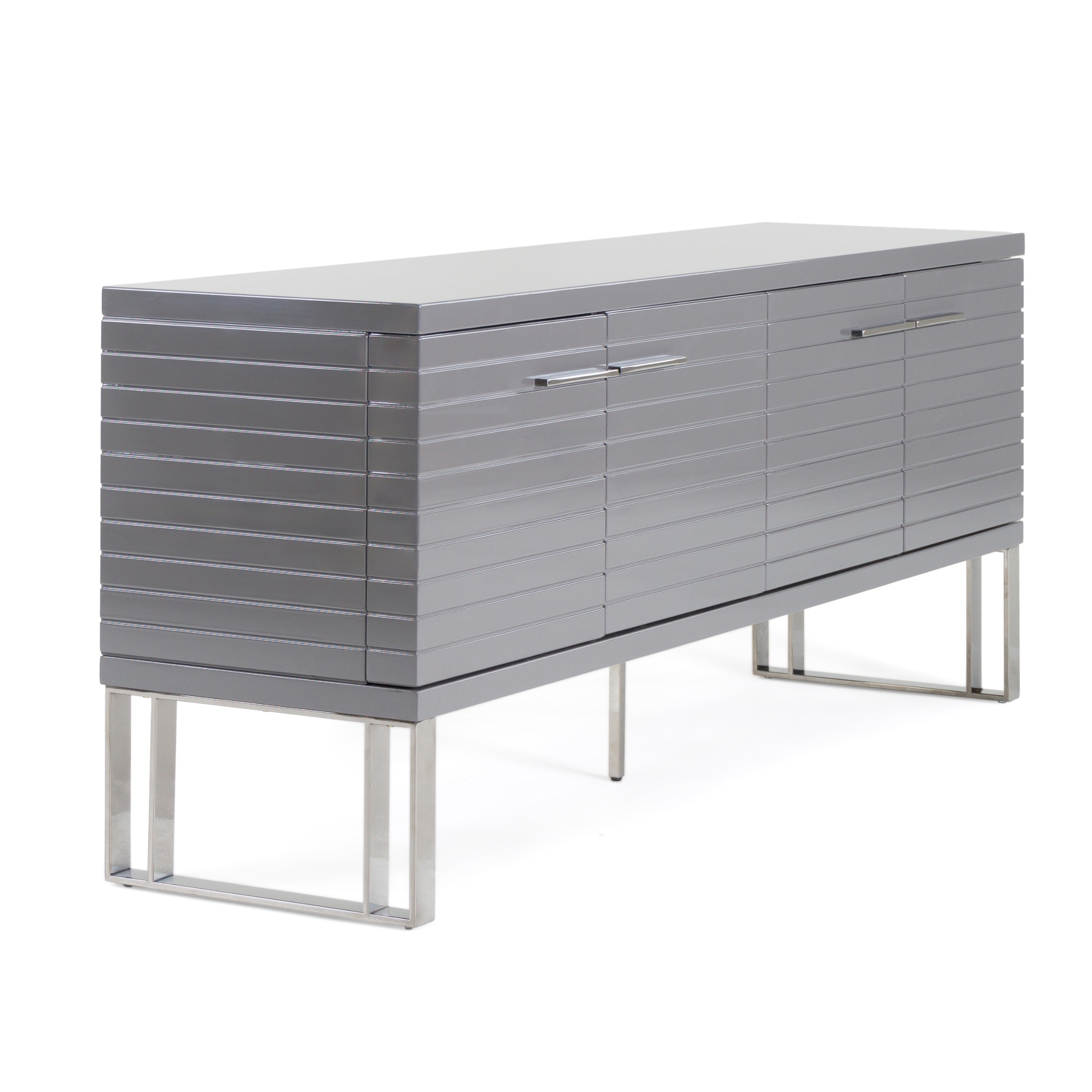 Modrest Splendor High Gloss Slatted Buffet