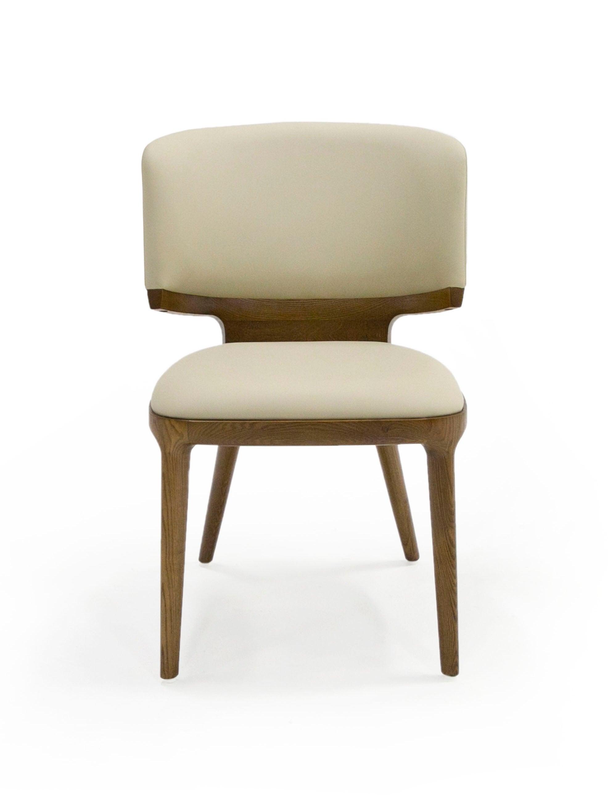 Modrest Stanley Contemporary Leatherette and Set of 2 Dining Chair