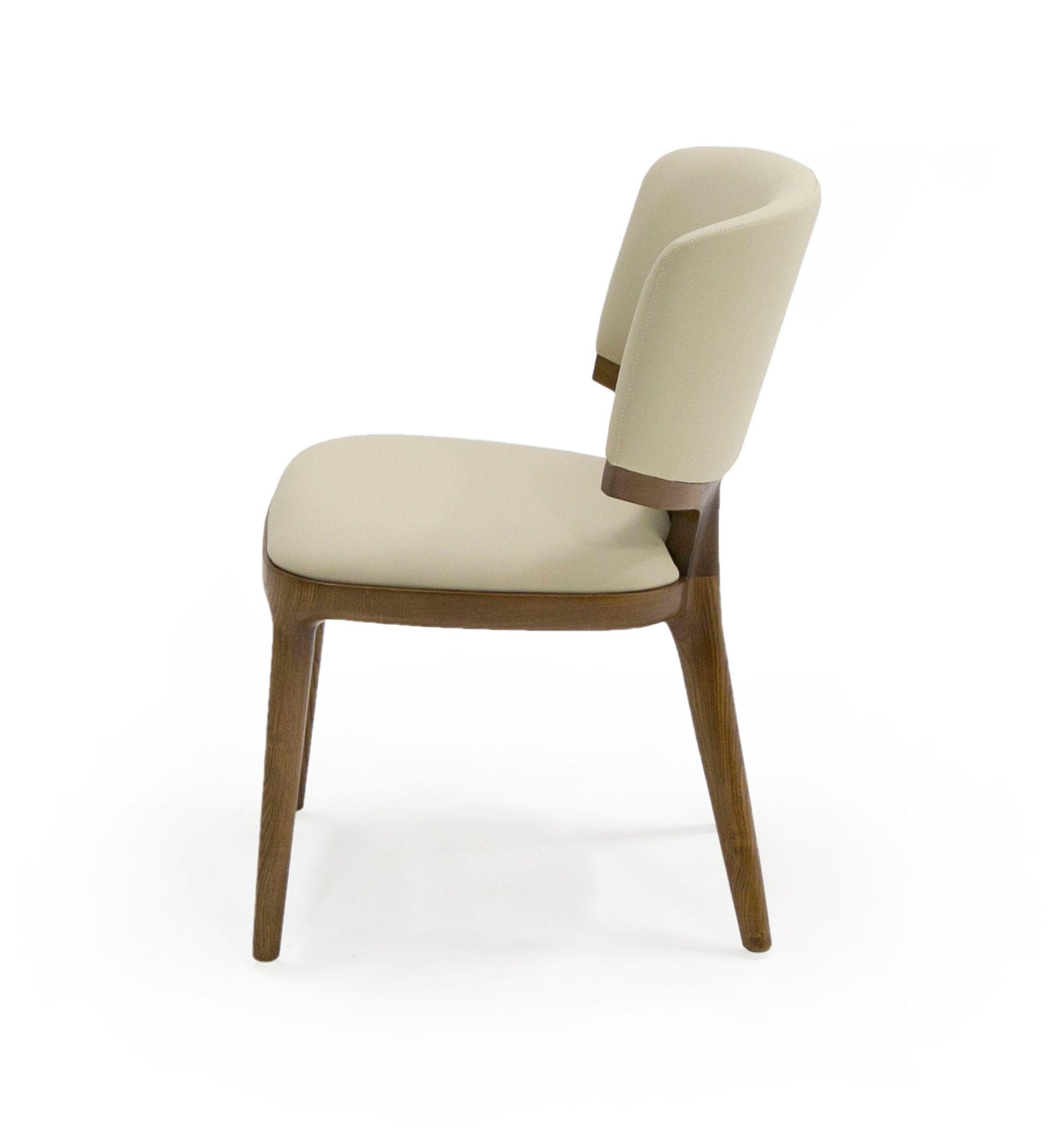 Modrest Stanley Contemporary Leatherette and Set of 2 Dining Chair