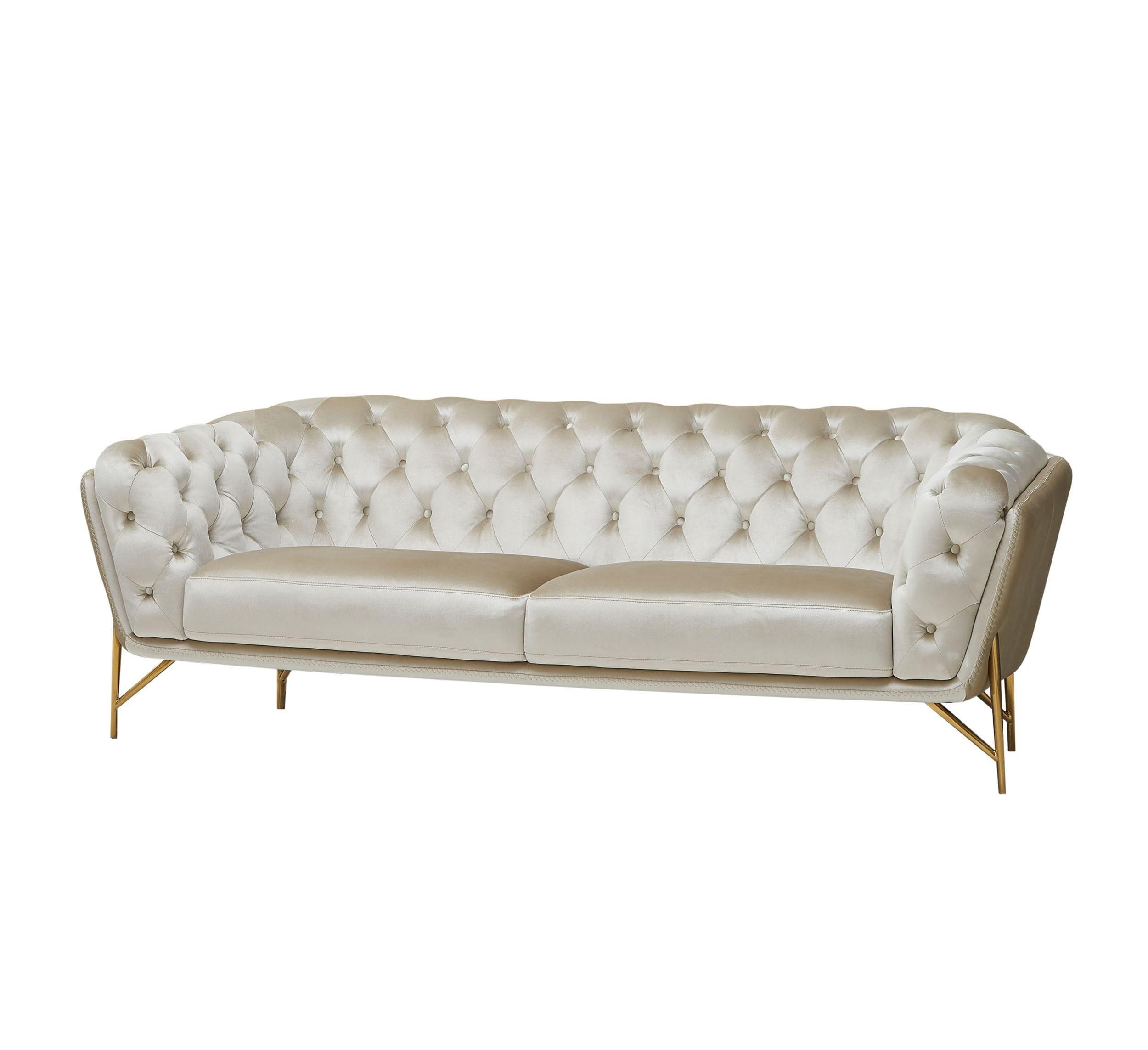 Divani Casa Stella Transitional Velvet Sofa