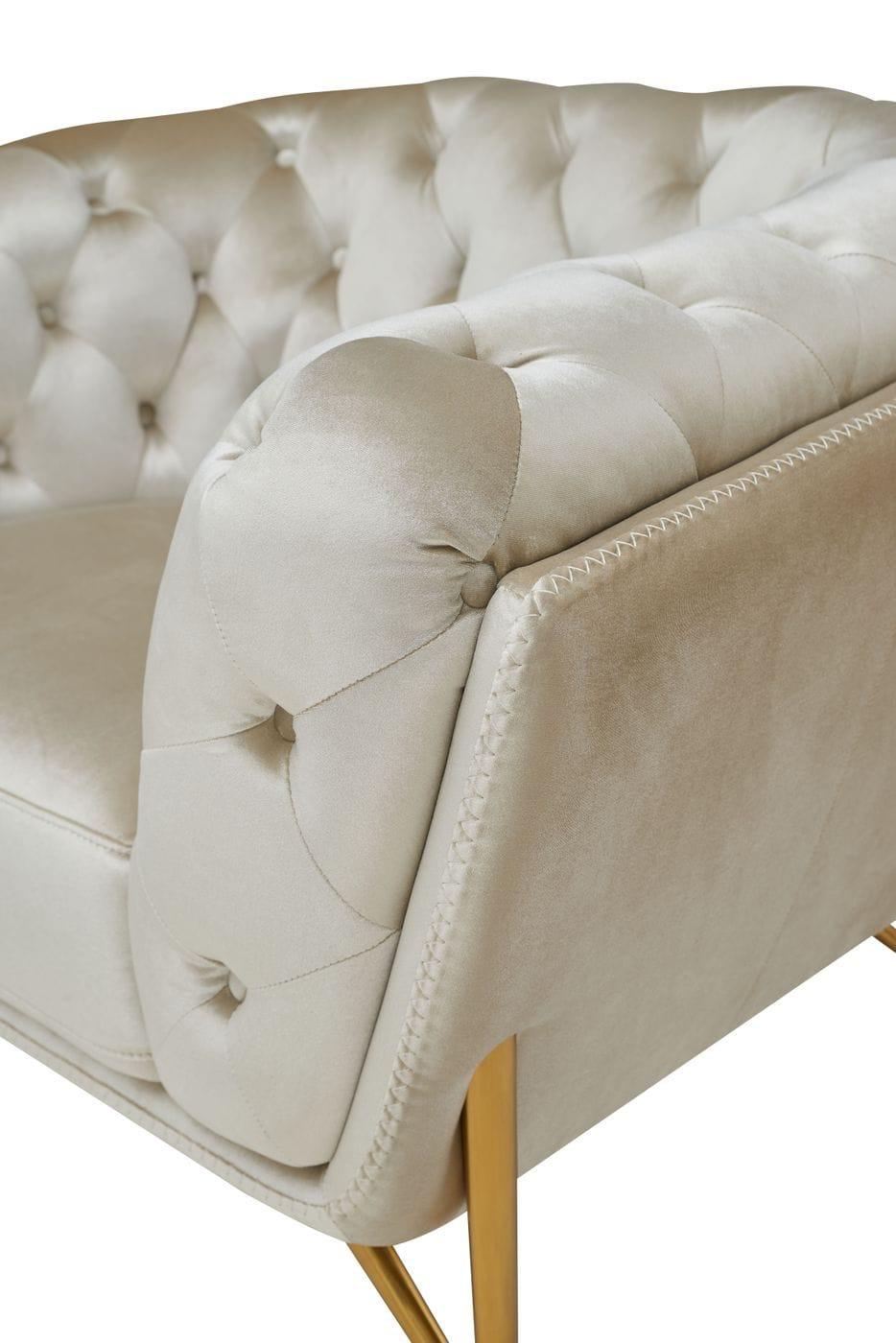 Divani Casa Stella Transitional Velvet Sofa