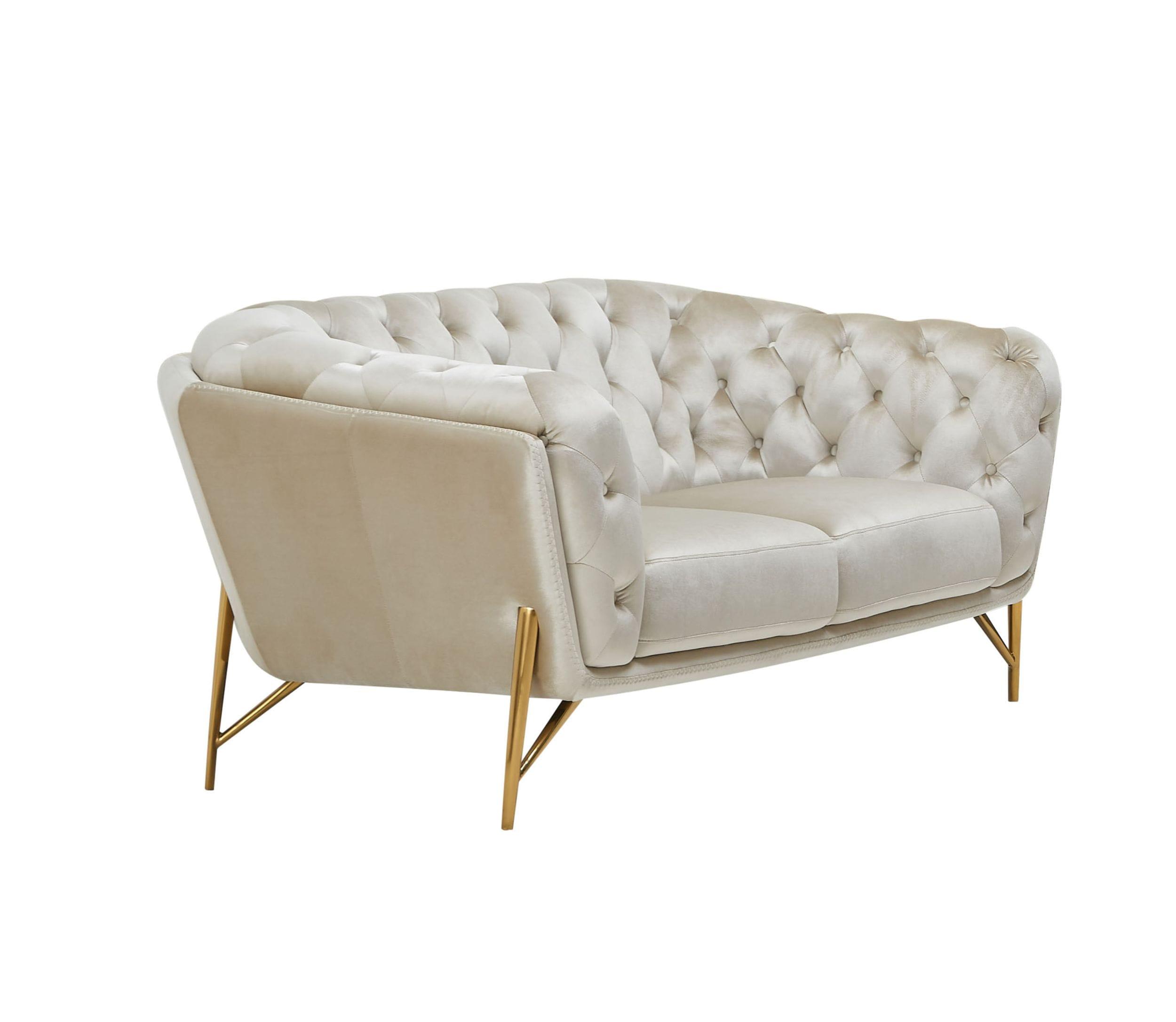 Divani Casa Stella Transitional Velvet Loveseat