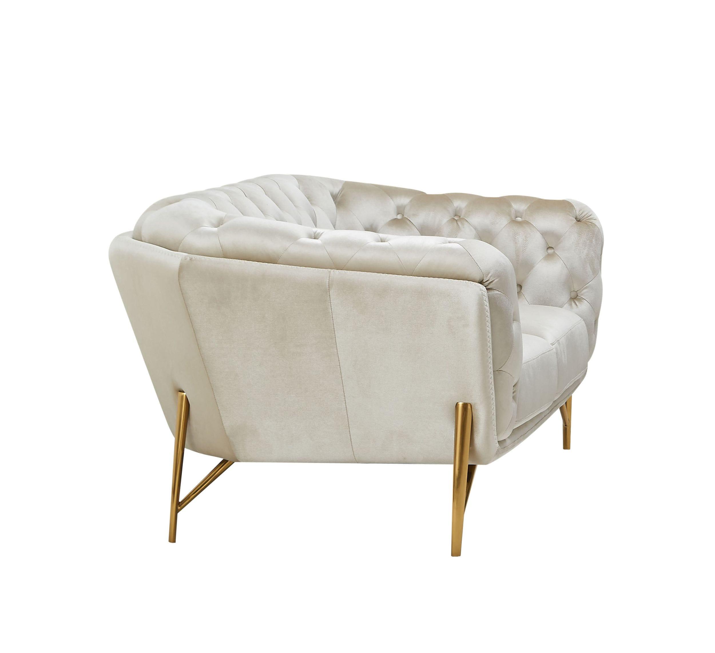 Divani Casa Stella Transitional Velvet Loveseat