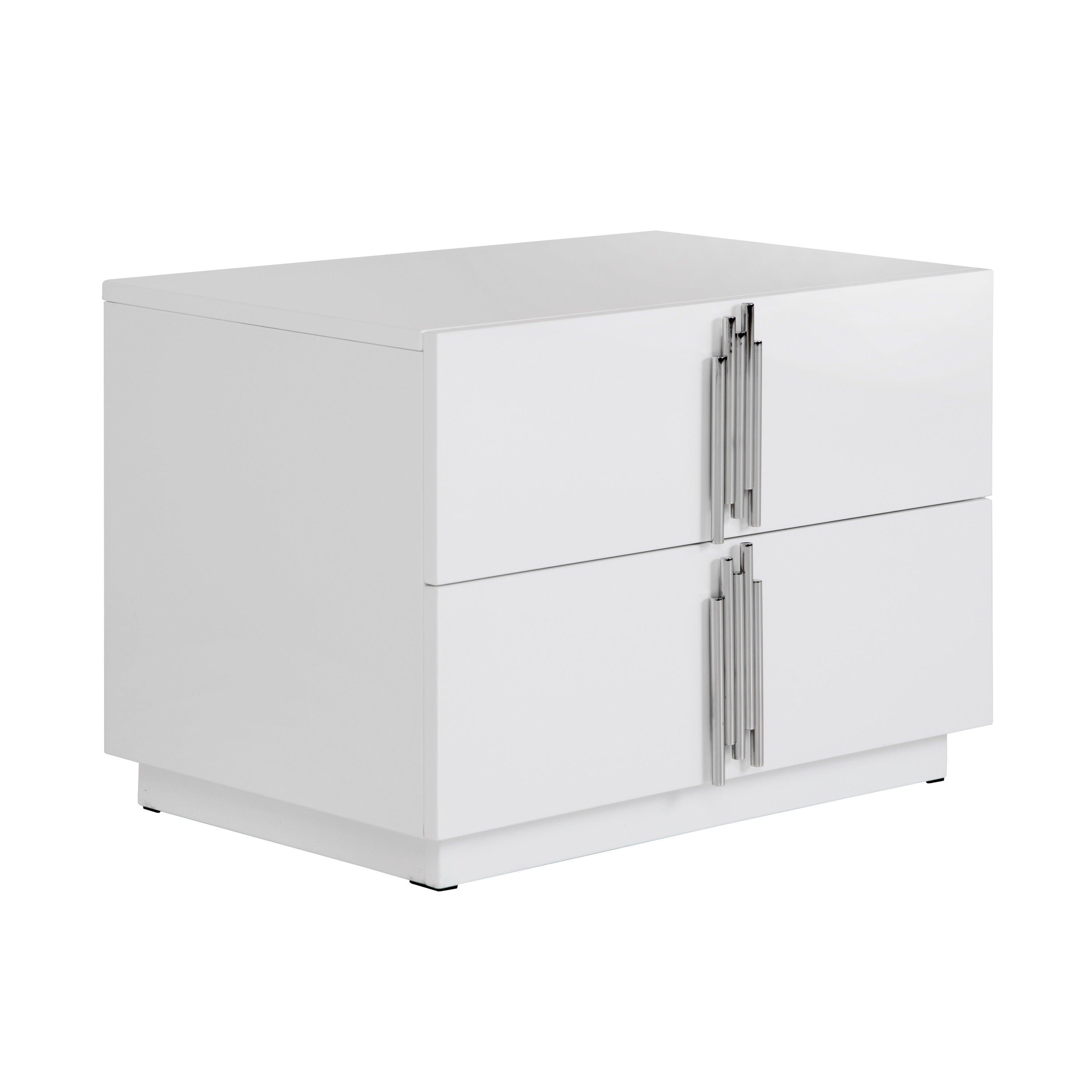 Modrest Token Modern Stainless Steel Large Nightstand