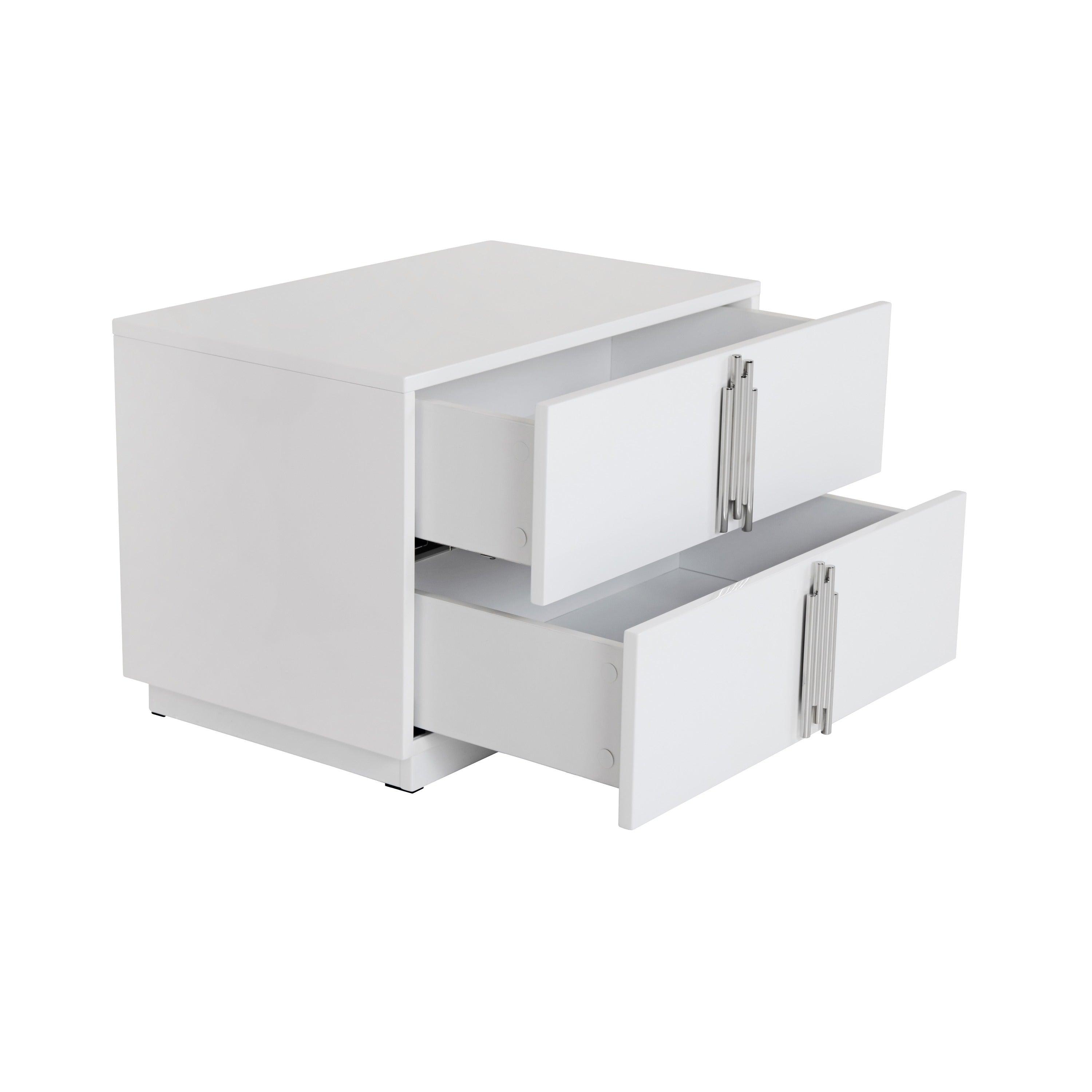 Modrest Token Modern Stainless Steel Large Nightstand