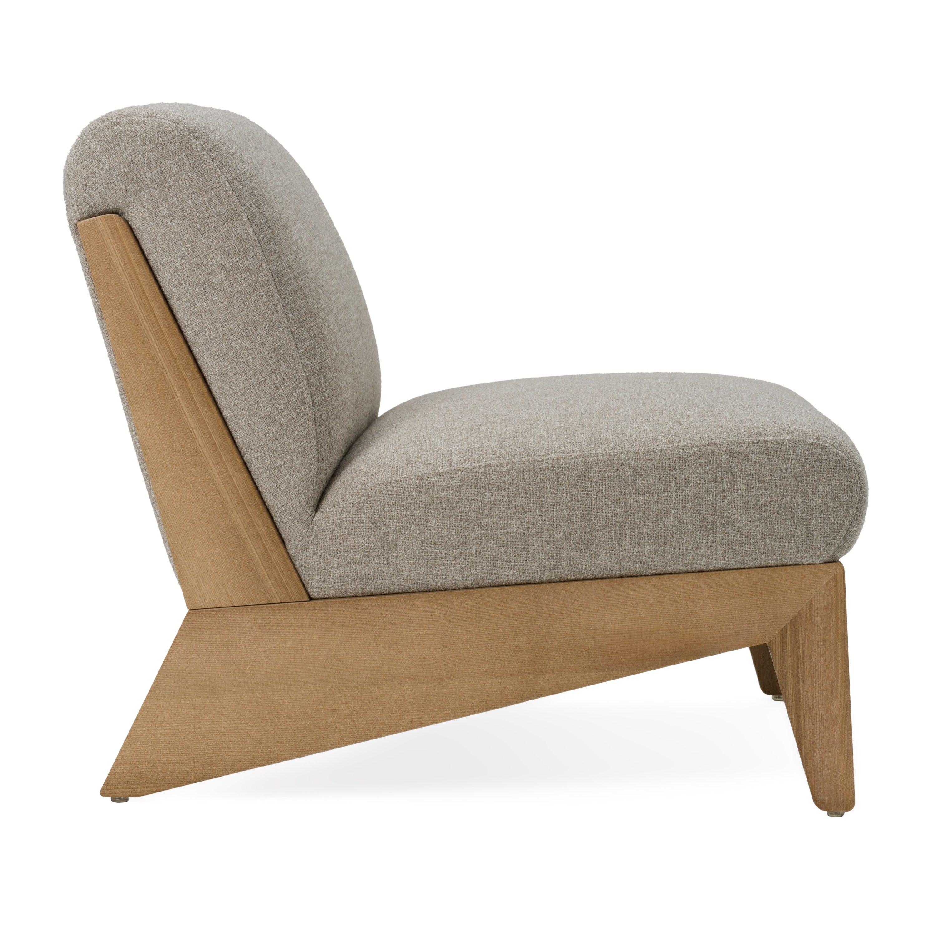 Divani Casa Vance Modern Fabric Wood Accent Chair