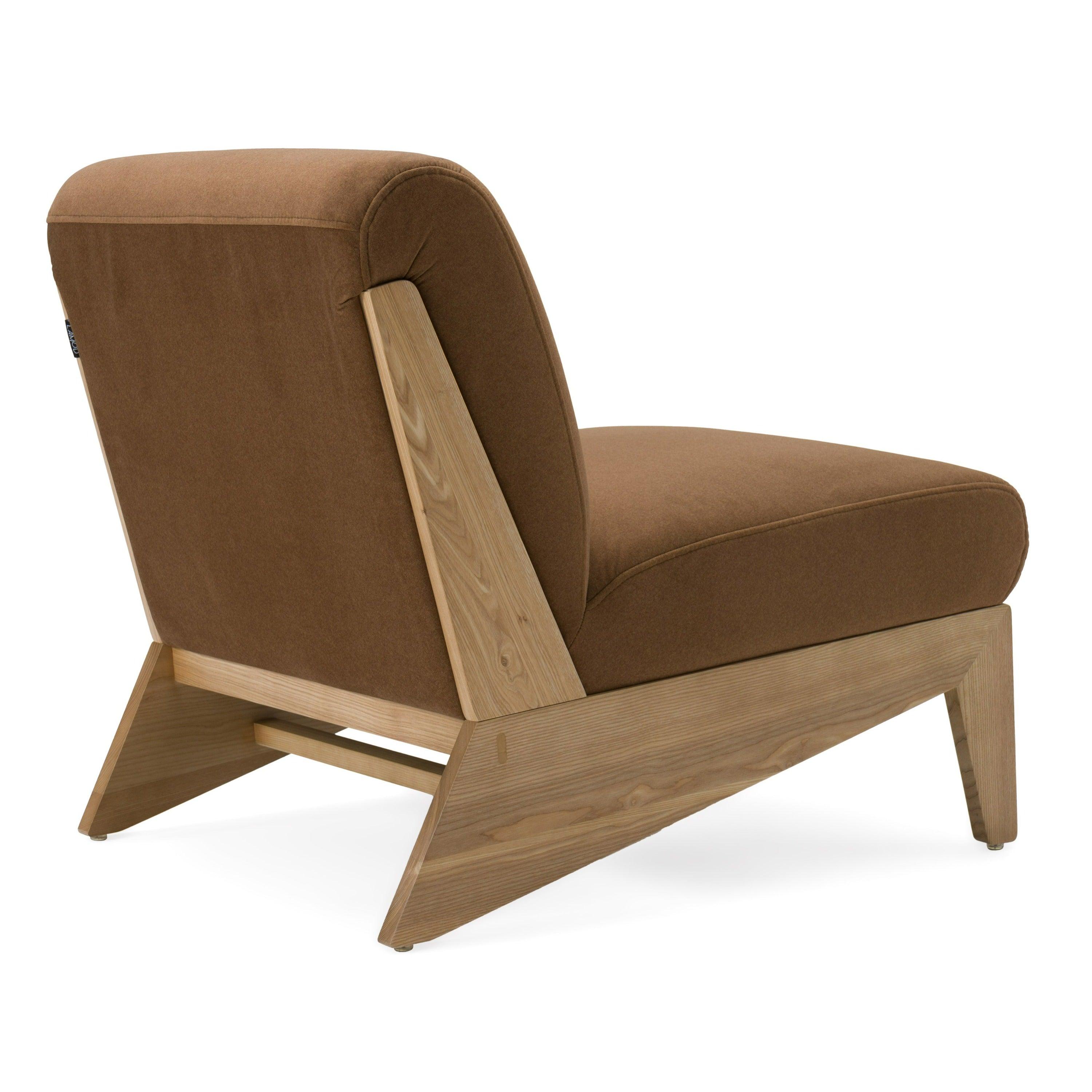 Divani Casa Vance Modern Fabric Wood Accent Chair